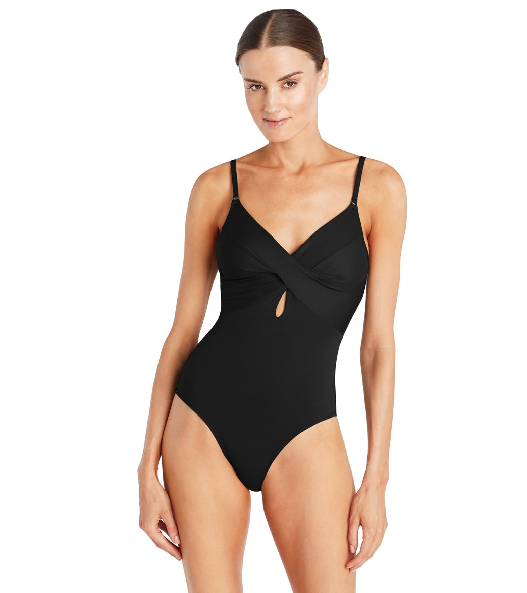 Robin Piccone Women's Ava Twist One Piece Swimsuit、mySite、noshort