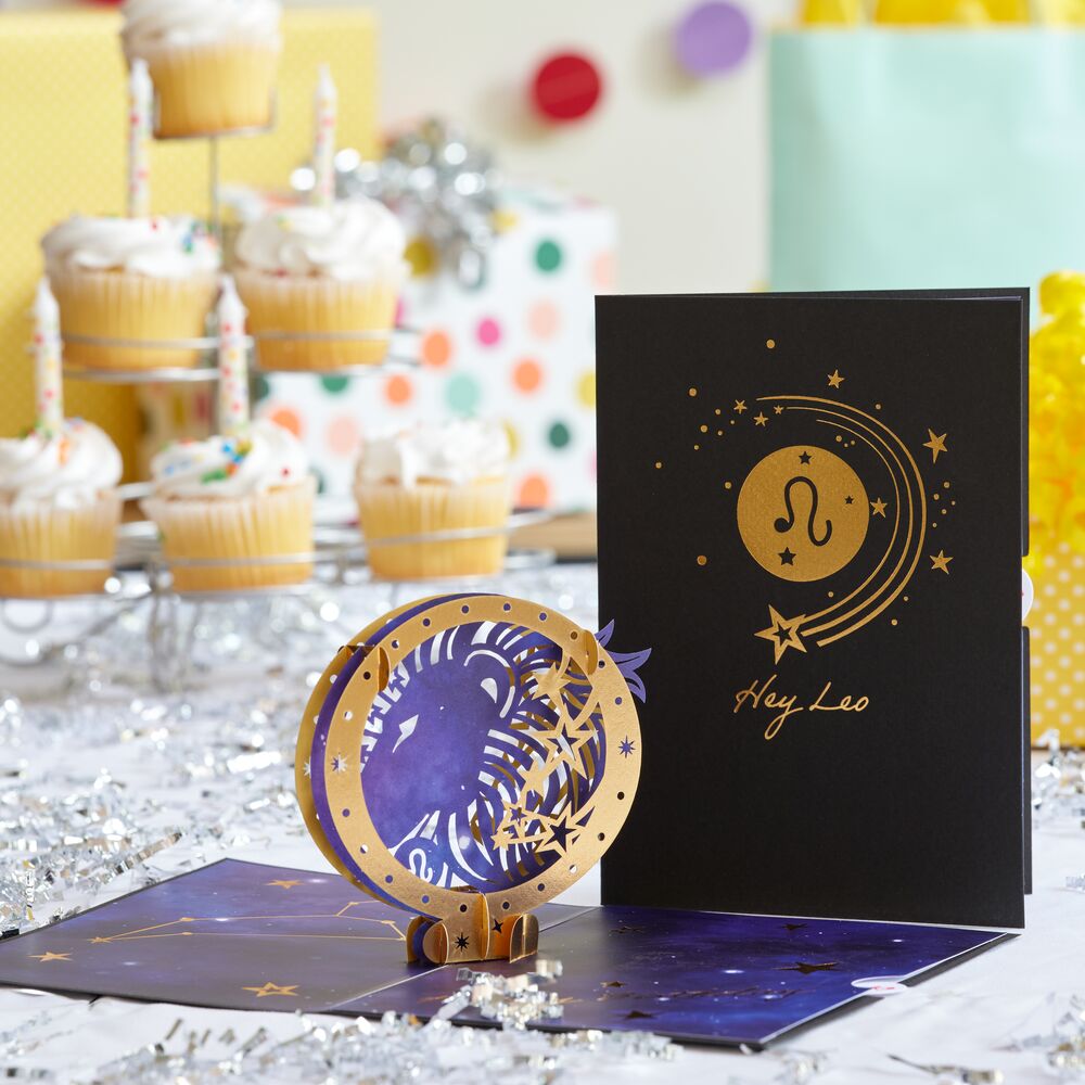 Leo Zodiac Birthday Pop-Up Card、mySite、solidvoid
