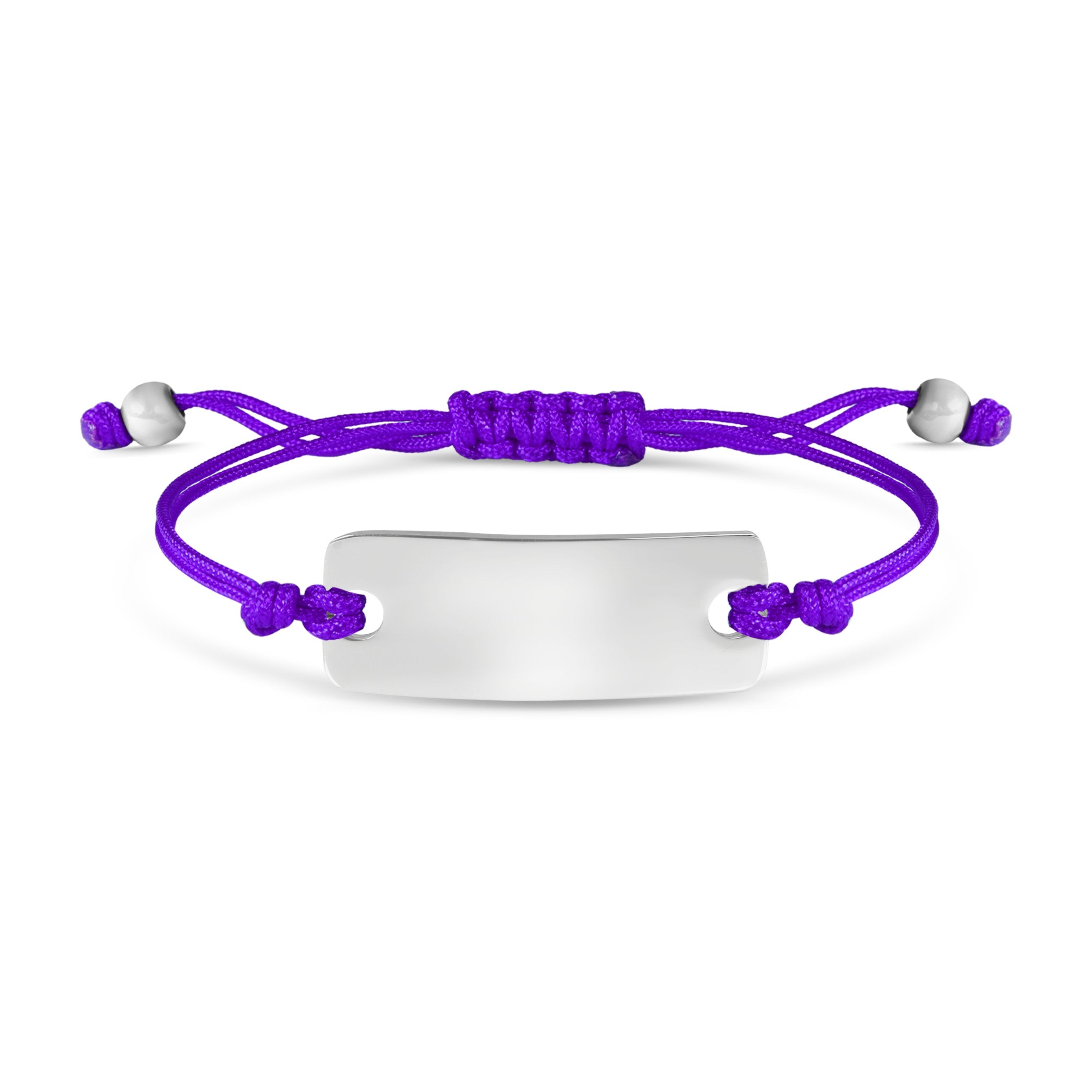 Engravable Rectangle ID Friendship Curved Bar Bracelet / RB0001、mySite、dreamappss