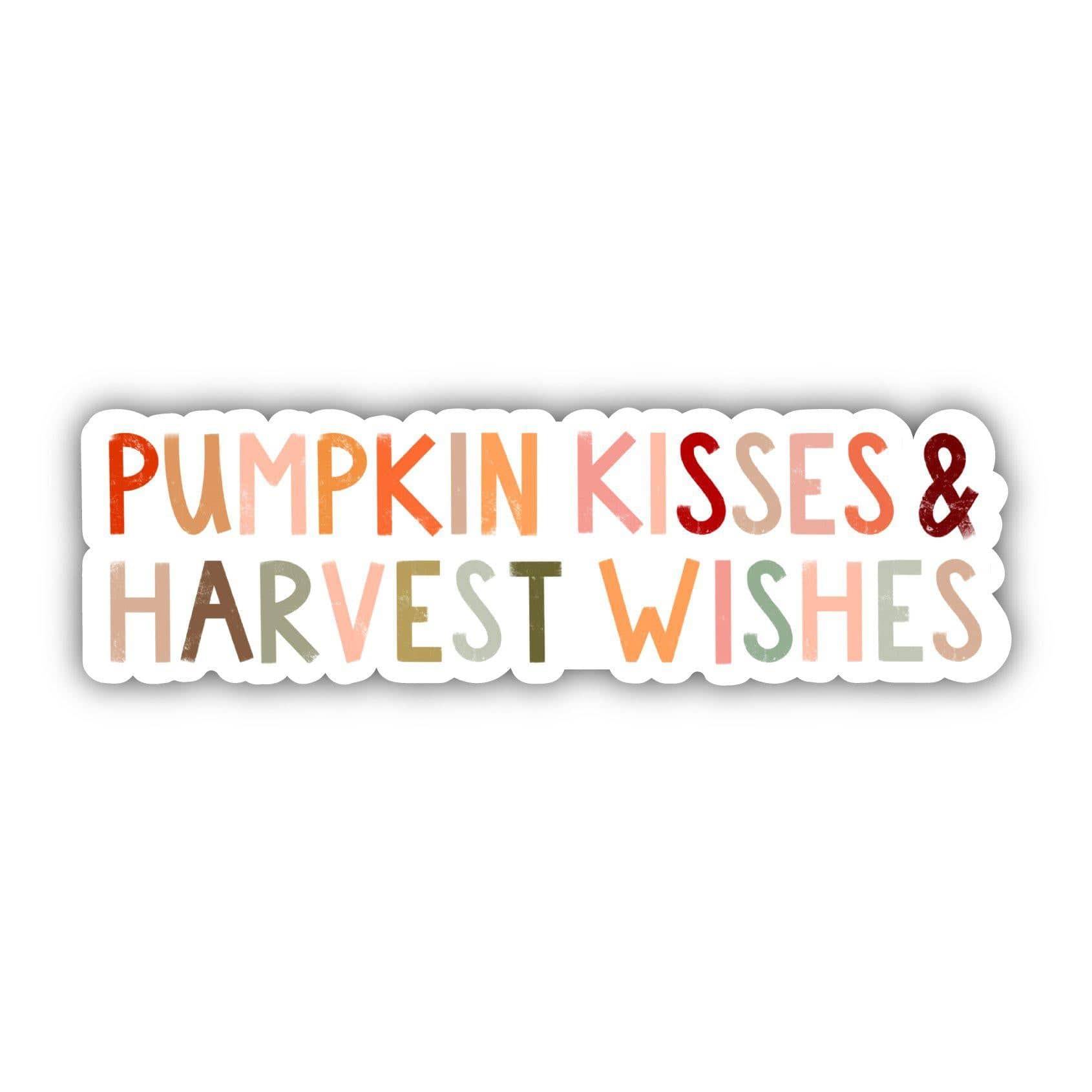  Pumpkin Kisses & Harvest Wishes - Multicolor Lettering Sticker、mySite、elrpsem3k