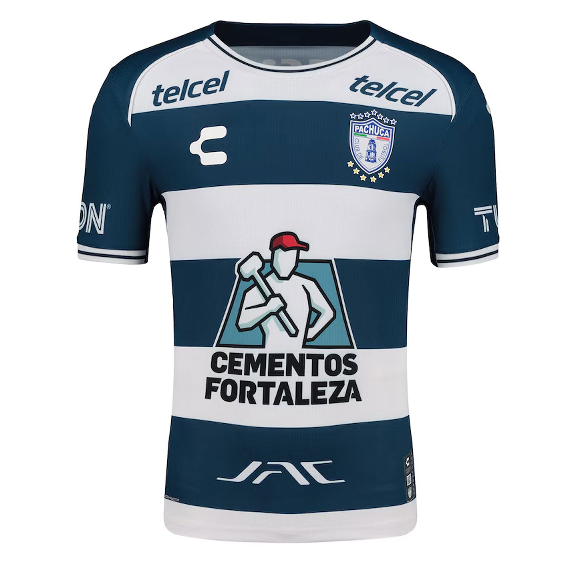 Charly Men's Pachuca 2024/25 Authentic Home Jersey White/Navy、mySite、bottomscart