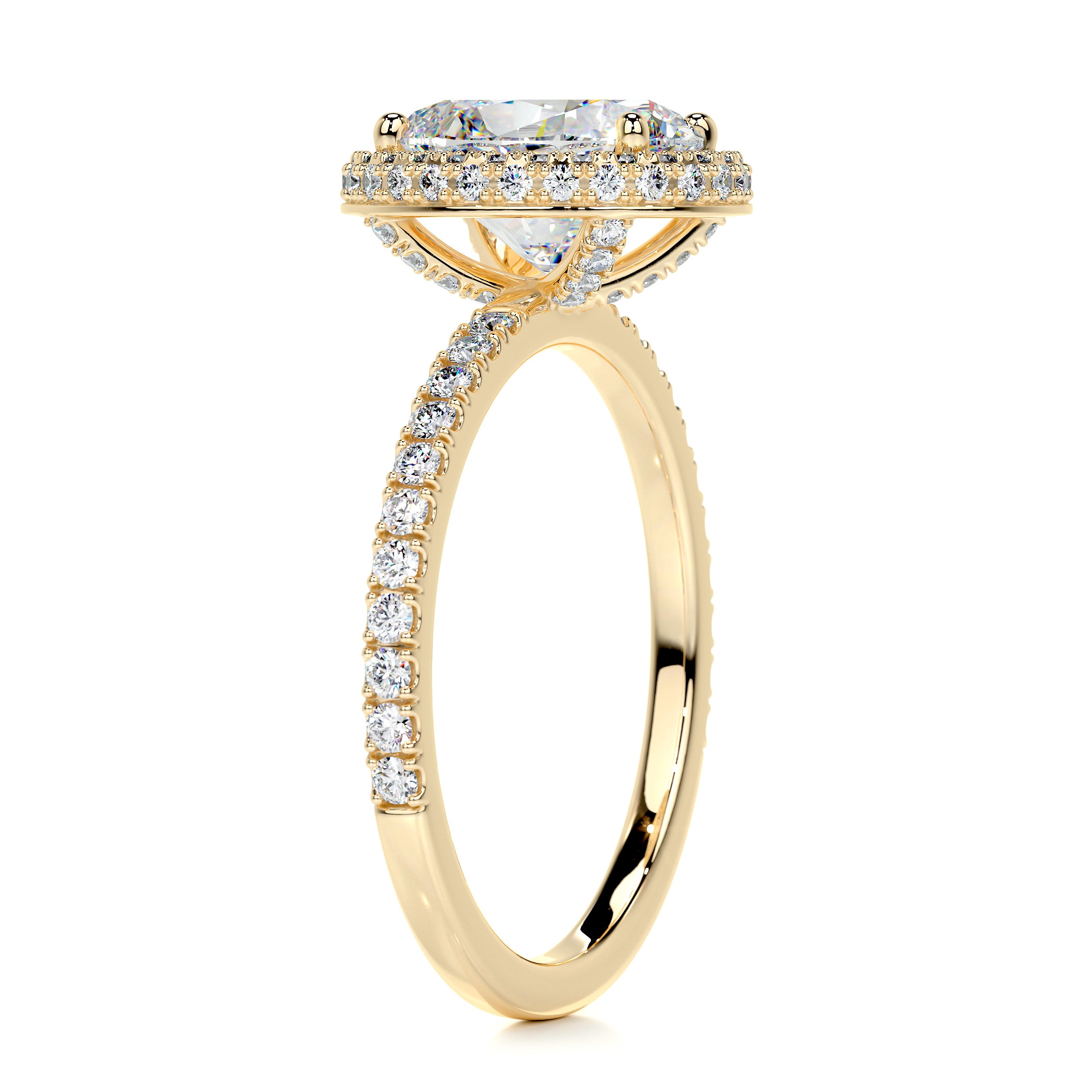 Parker Moissanite & Diamond Ring -18K Yellow Gold、mySite、hinf8tx79