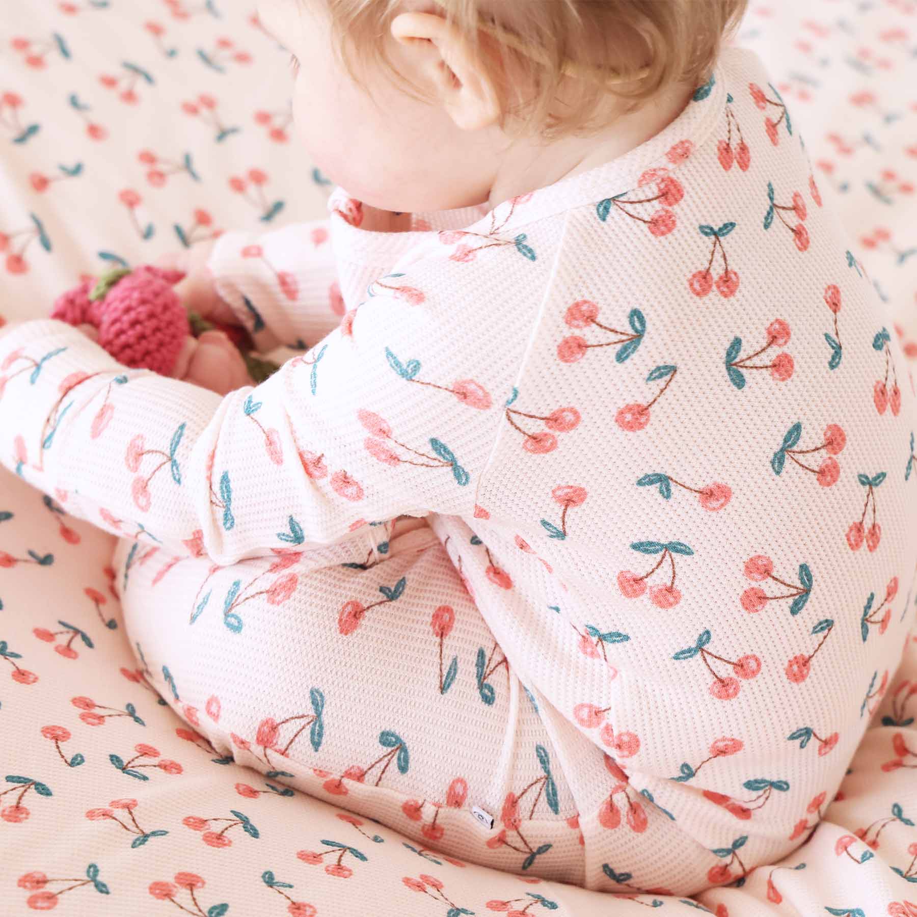  Cherry On Top Bamboo Waffle Convertible Zip Romper、mySite、layawaytickets