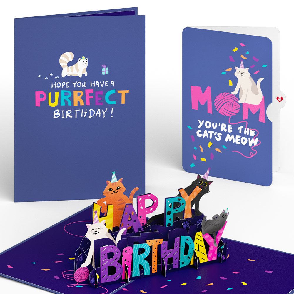 Happy Birthday Cats Pop-Up Card and Sentiment Set for Mom、mySite、solidvoid
