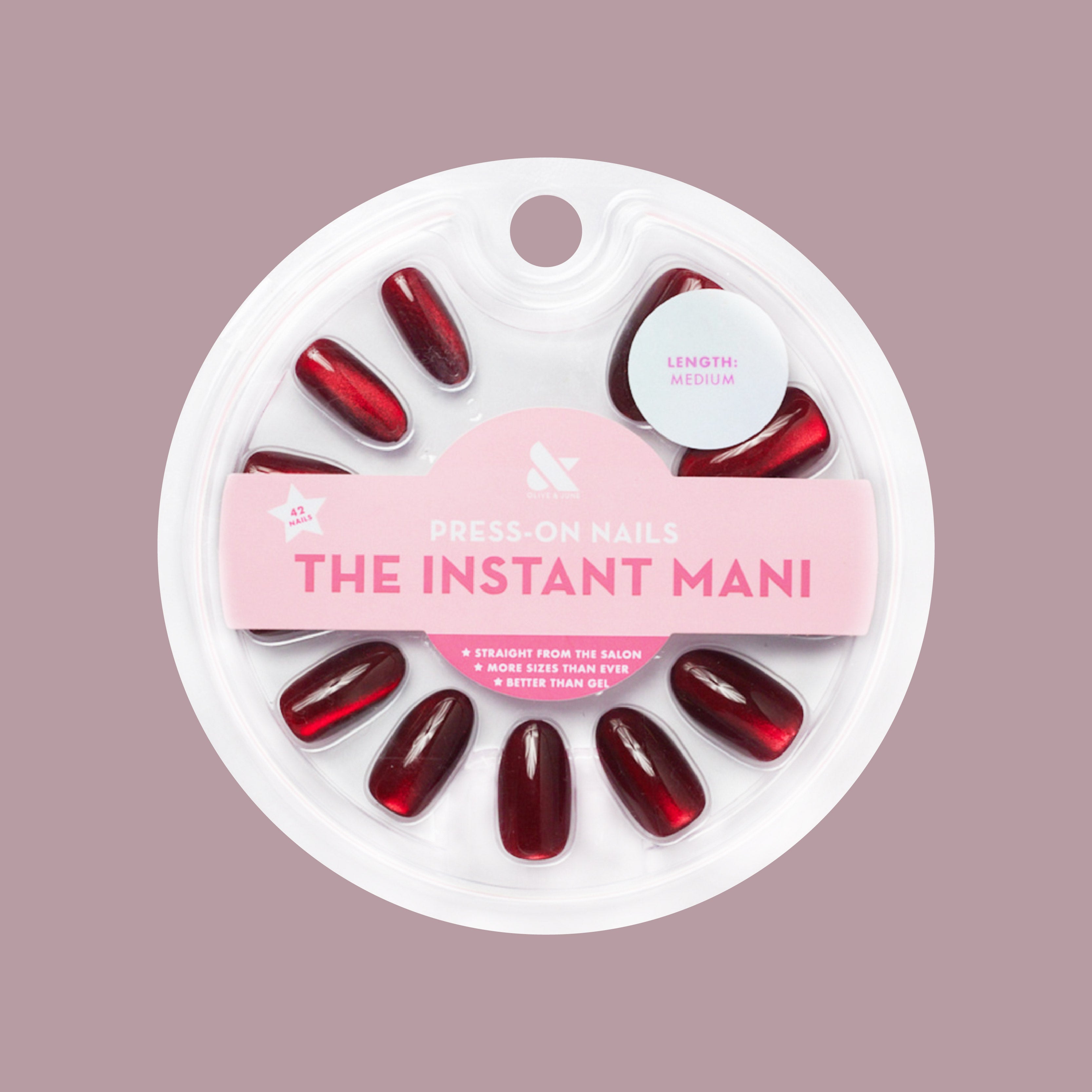 Velvet Obsessed - Press-On | Medium | Oval - Part of Set、mySite、solidvoid