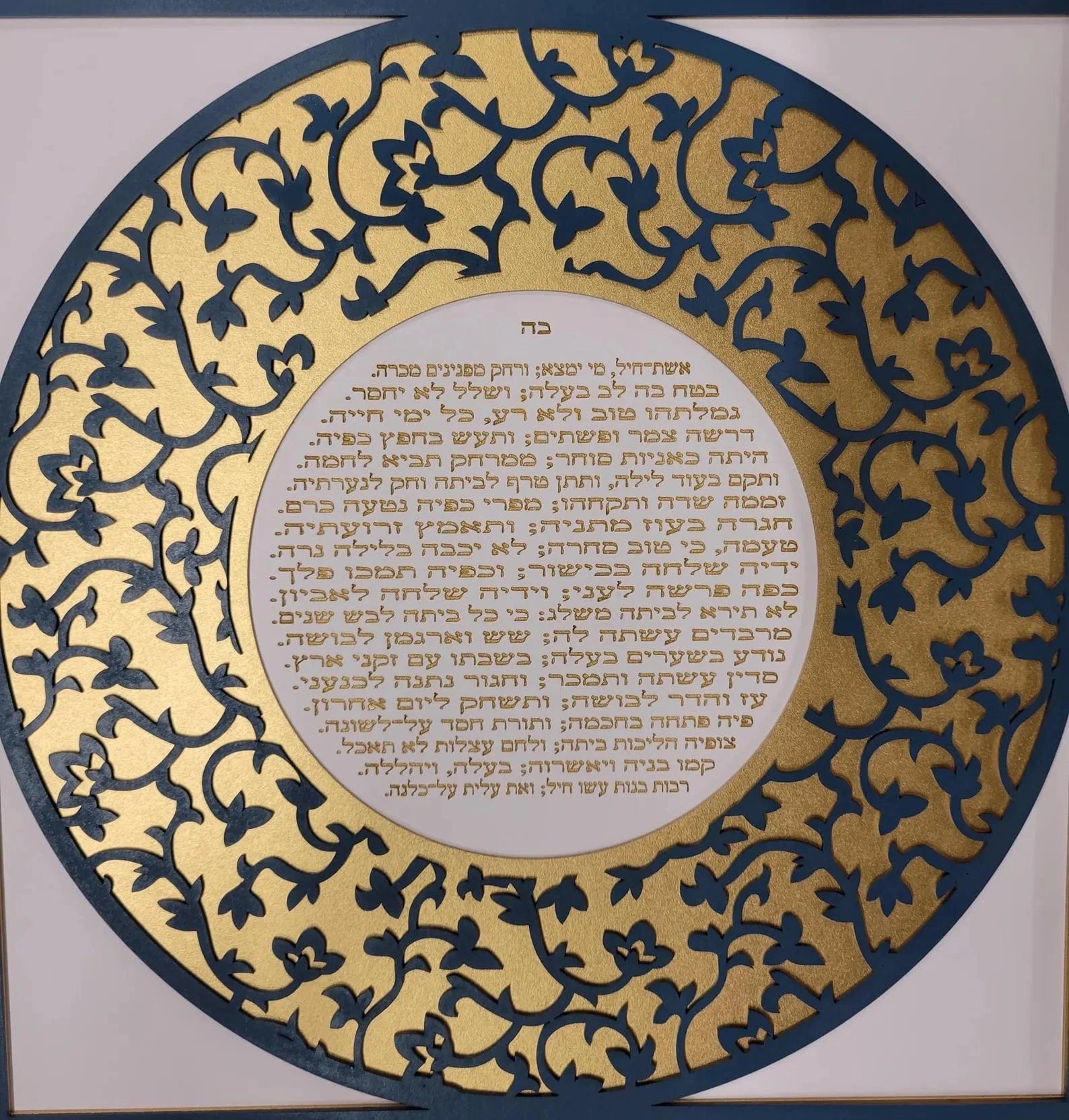 Women of Valor Multi-Layered Paper Art with Aishes Chayil Prayer by Sketch Blue Studio、mySite、topwebapps