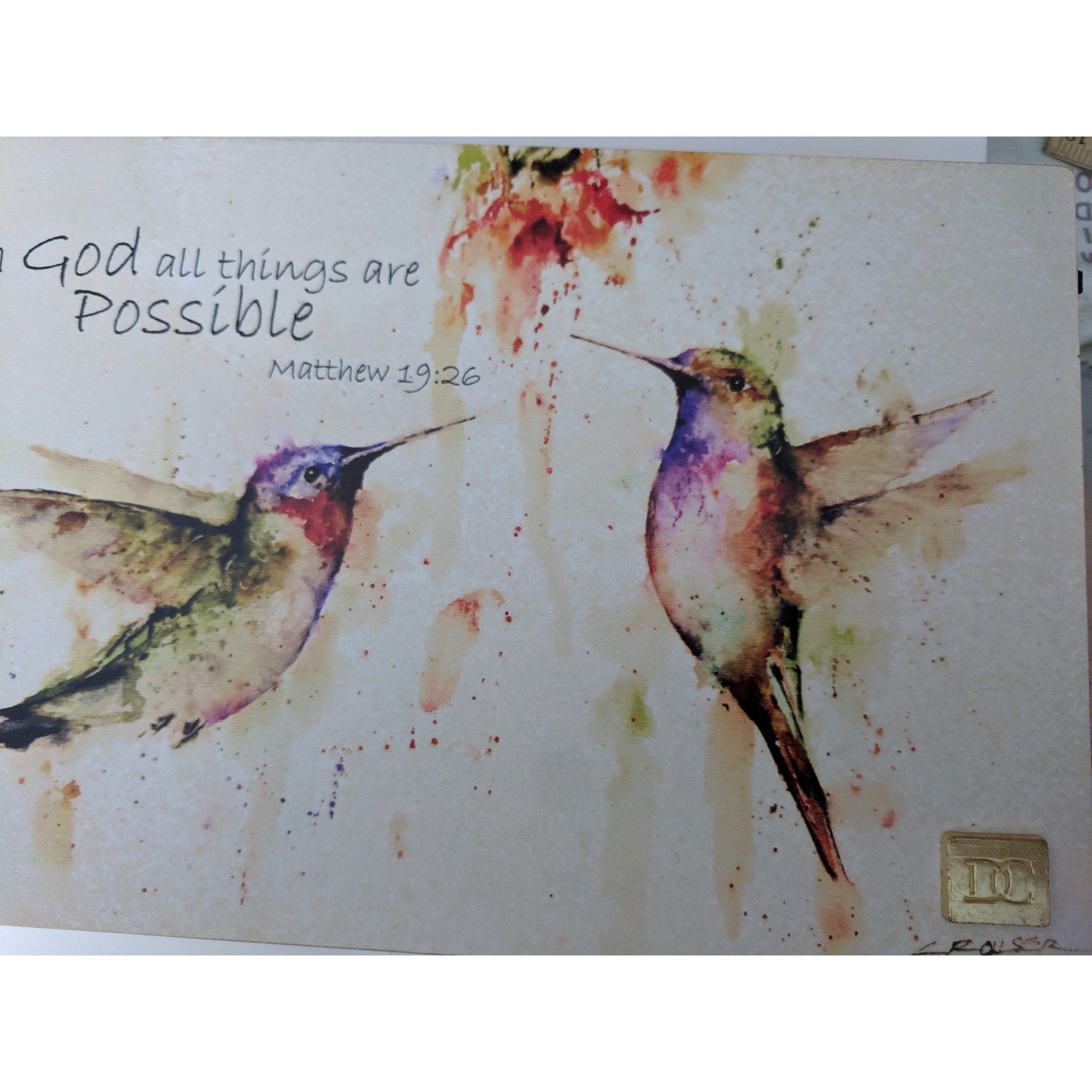 Inspirational Wall Art with Bluebirds or Hummingbirds, Beautiful!、mySite、g9winljtr