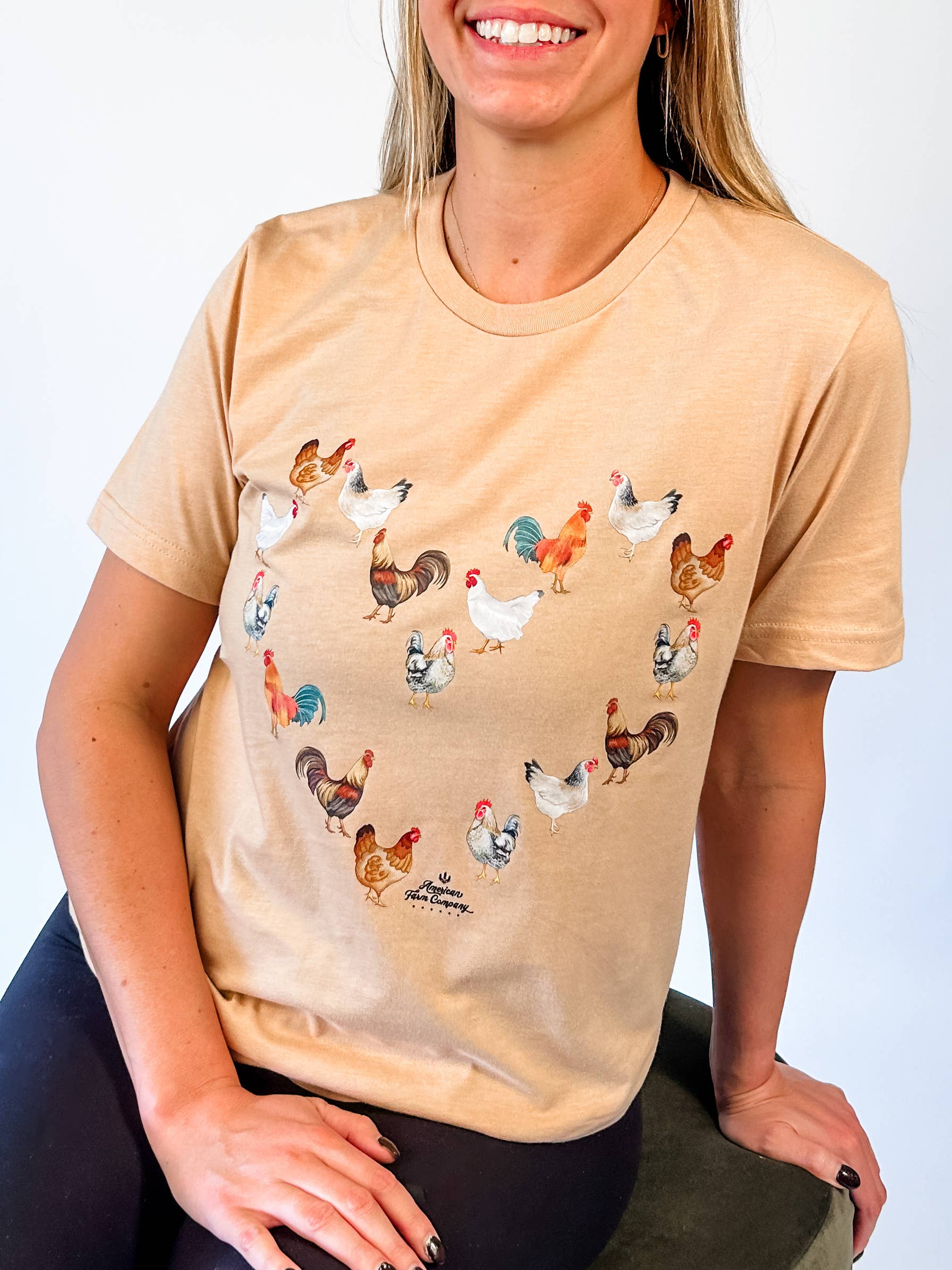 'Chicken Heart' Graphic T Shirt American Farm Company、mySite、g9winljtr