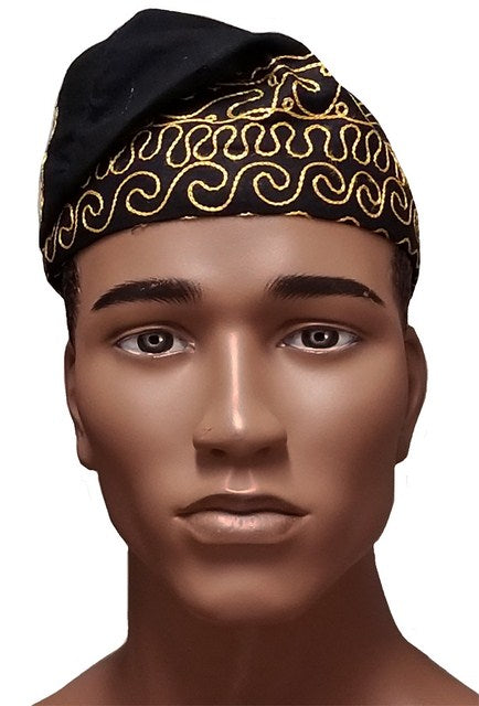 Black Hat with Gold Embroidery D3834H、mySite、solidvoid