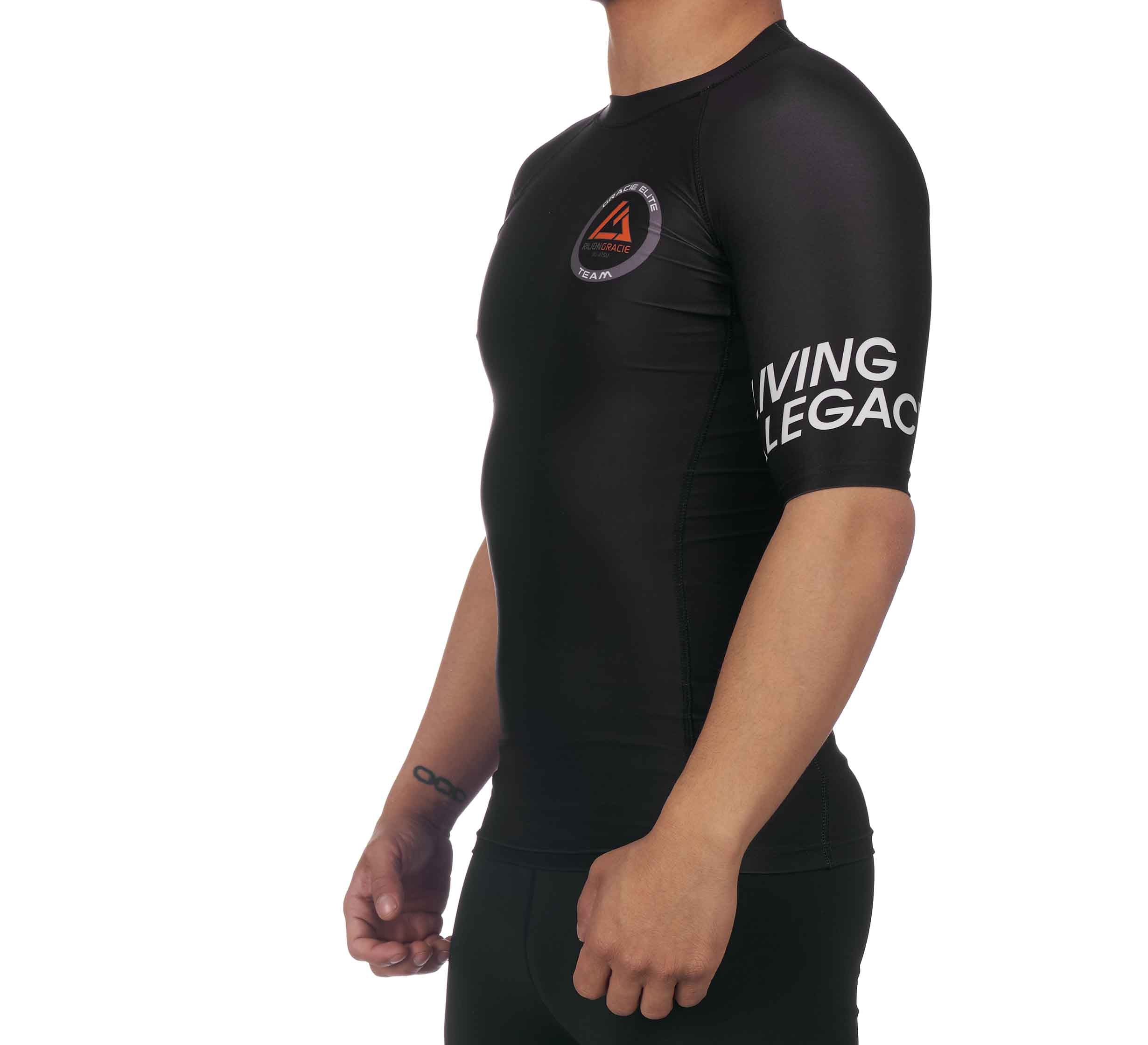 Rilion Gracie Ranked Short Sleeve Rashguard Black、mySite、gigharbornorthrealestate