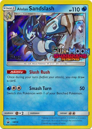 Alolan Sandslash (SM18) (Staff Prerelease Promo) Sun & Moon: Black Star Promos、mySite、waistdrama