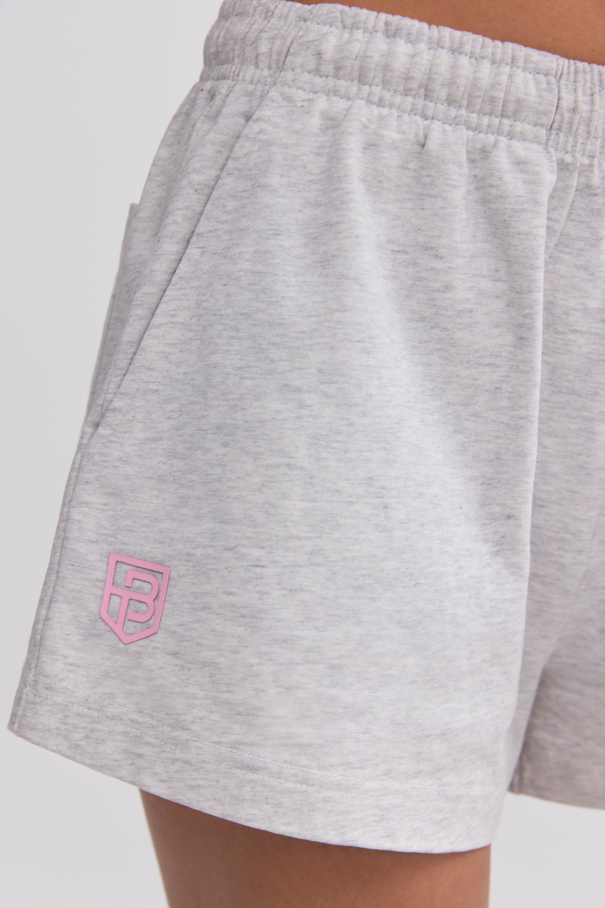 Elasticated Mini Shorts in Grey Marl、mySite、solidvoid