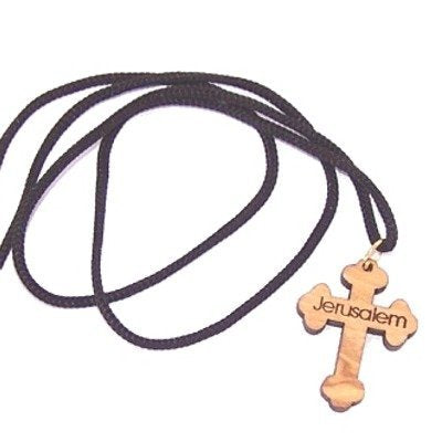  Orthodox - Eastern Cross - olive wood necklace, necklace is 60cm long - 23.5 inches )、mySite、elrpsem3k
