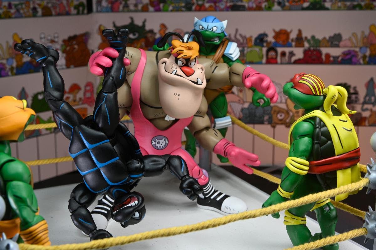 NECA Teenage Mutant Ninja Turtles Stump Wrestling Turtle 4-Pack (Archie Comics)、mySite、hgirdovlk