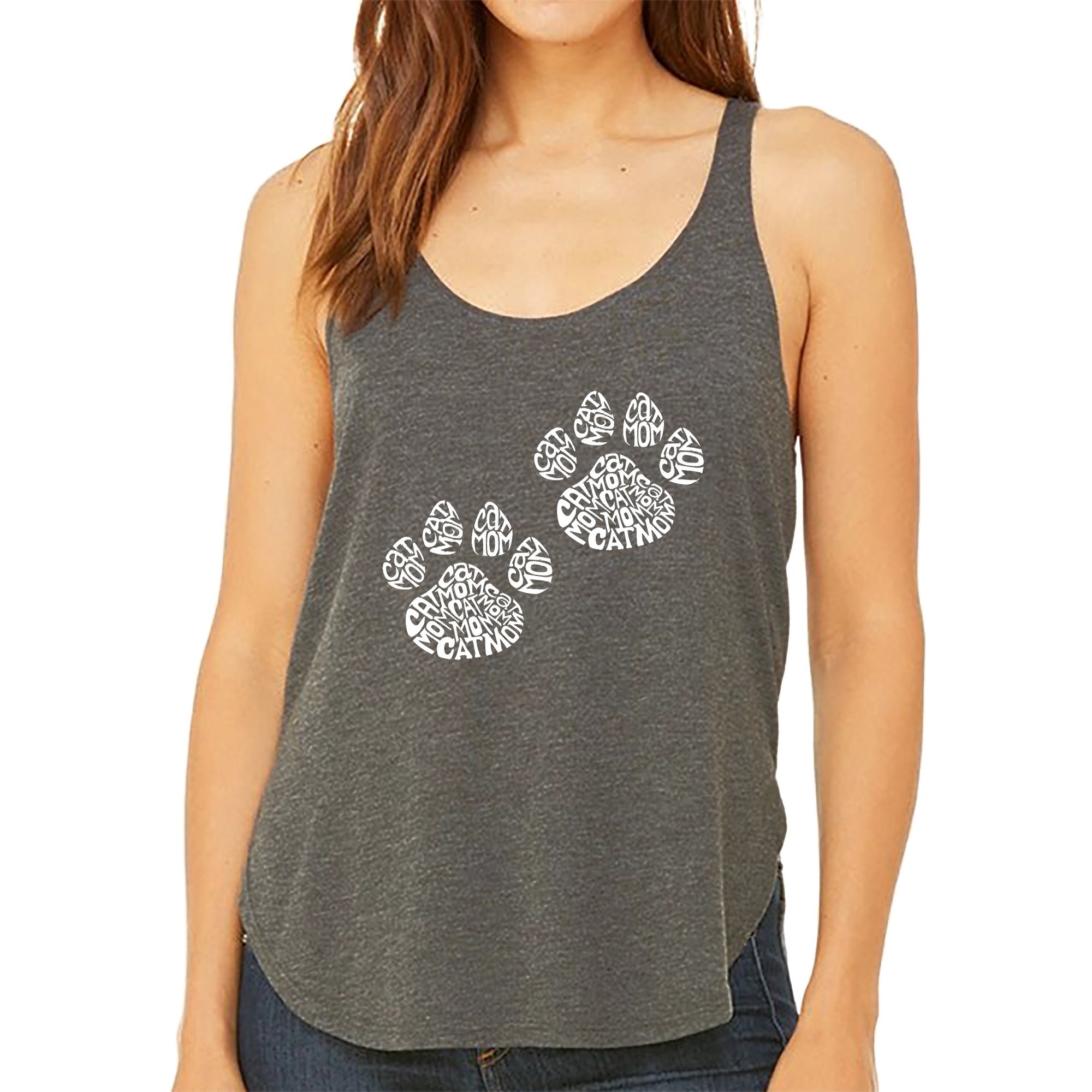 Cat Mom - Women's Premium Word Art Flowy Tank Top、mySite、camillekostekn