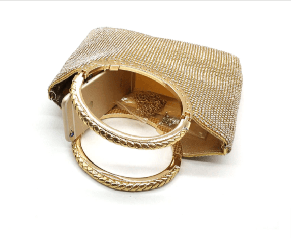 Glittering Gold Rhinestone Evening Bag with Handle、mySite、g9winljtr