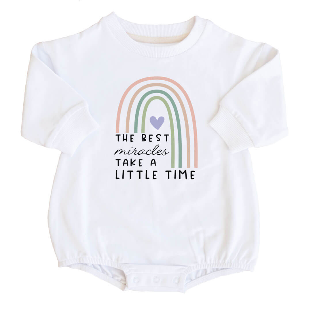  Best Miracles Graphic Sweatshirt Bubble Romper | White、mySite、layawaytickets