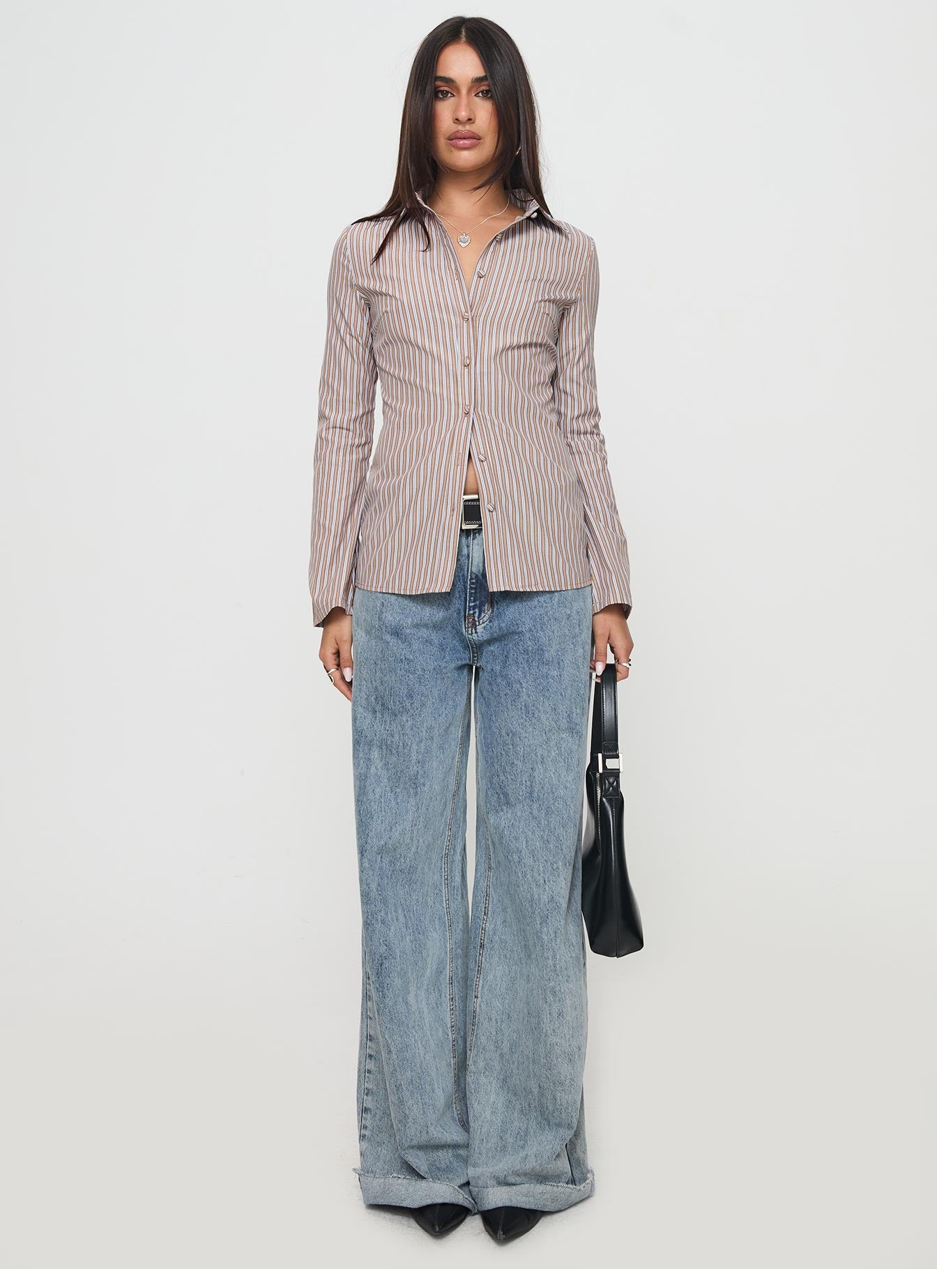 Run The World Top Brown Stripe、mySite、solidvoid