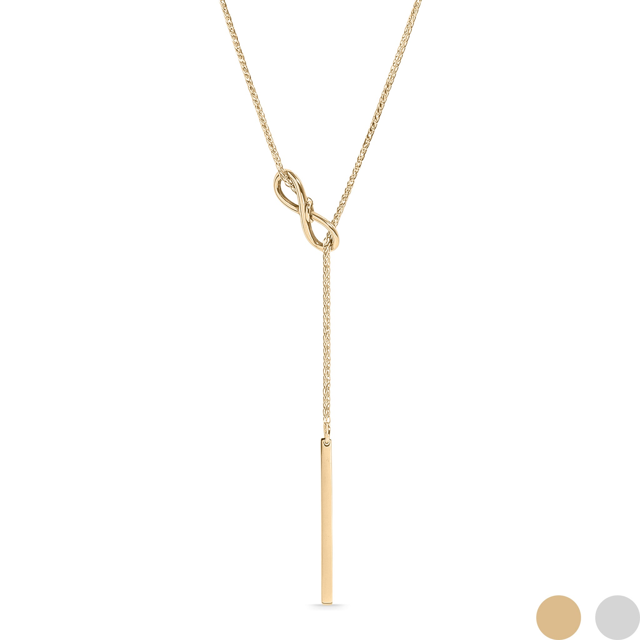 18K Gold PVD Stainless Steel Infinity Lariat Necklace / CHN0063、mySite、dreamappss