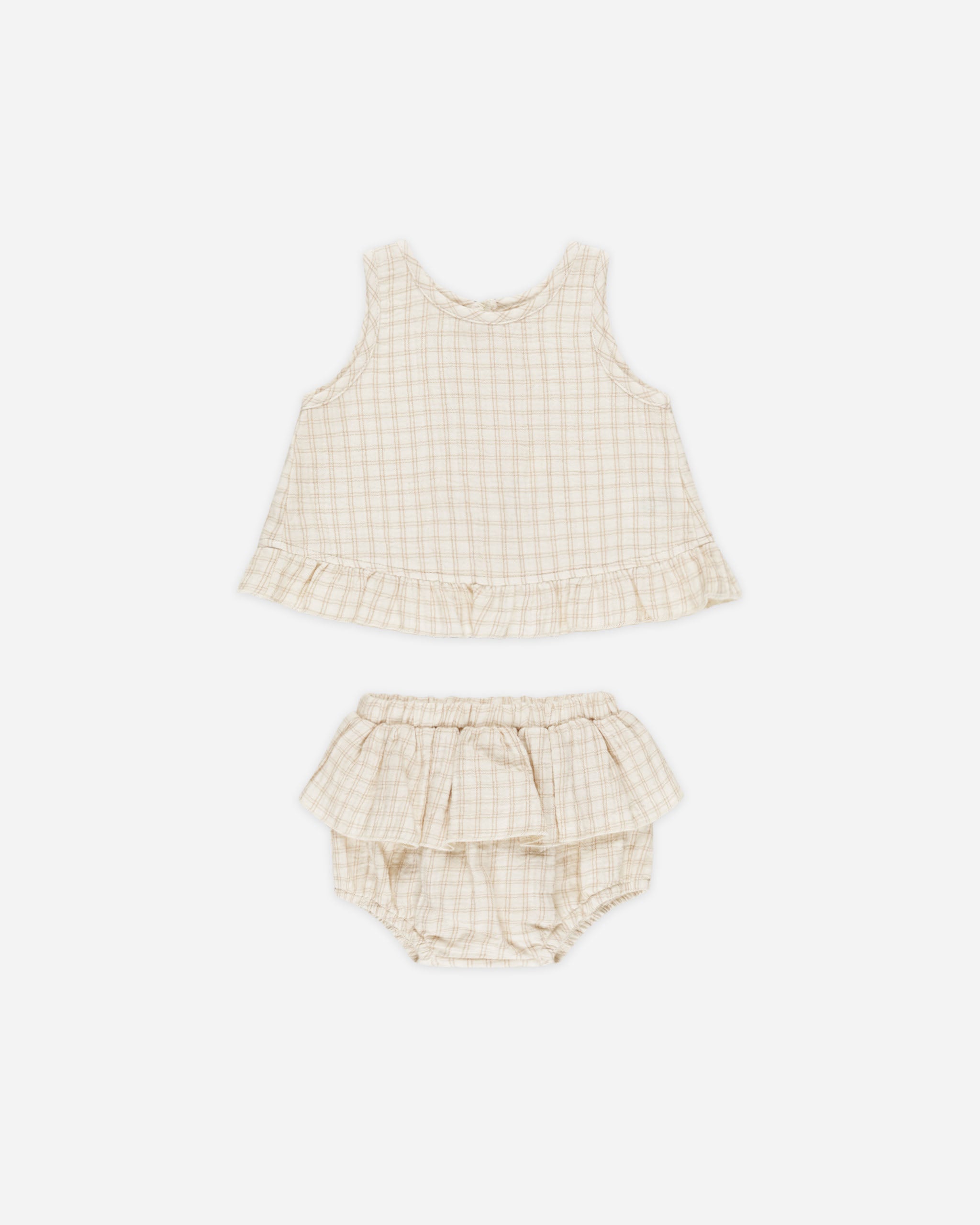  Ruffled Tulip Top + Bloomer Set || Oat Check、mySite、layawaytickets