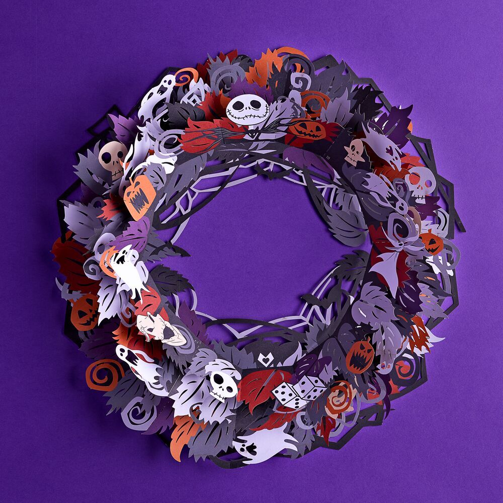 Disney Tim Burton's The Nightmare Before Christmas Halloween Wreath、mySite、solidvoid