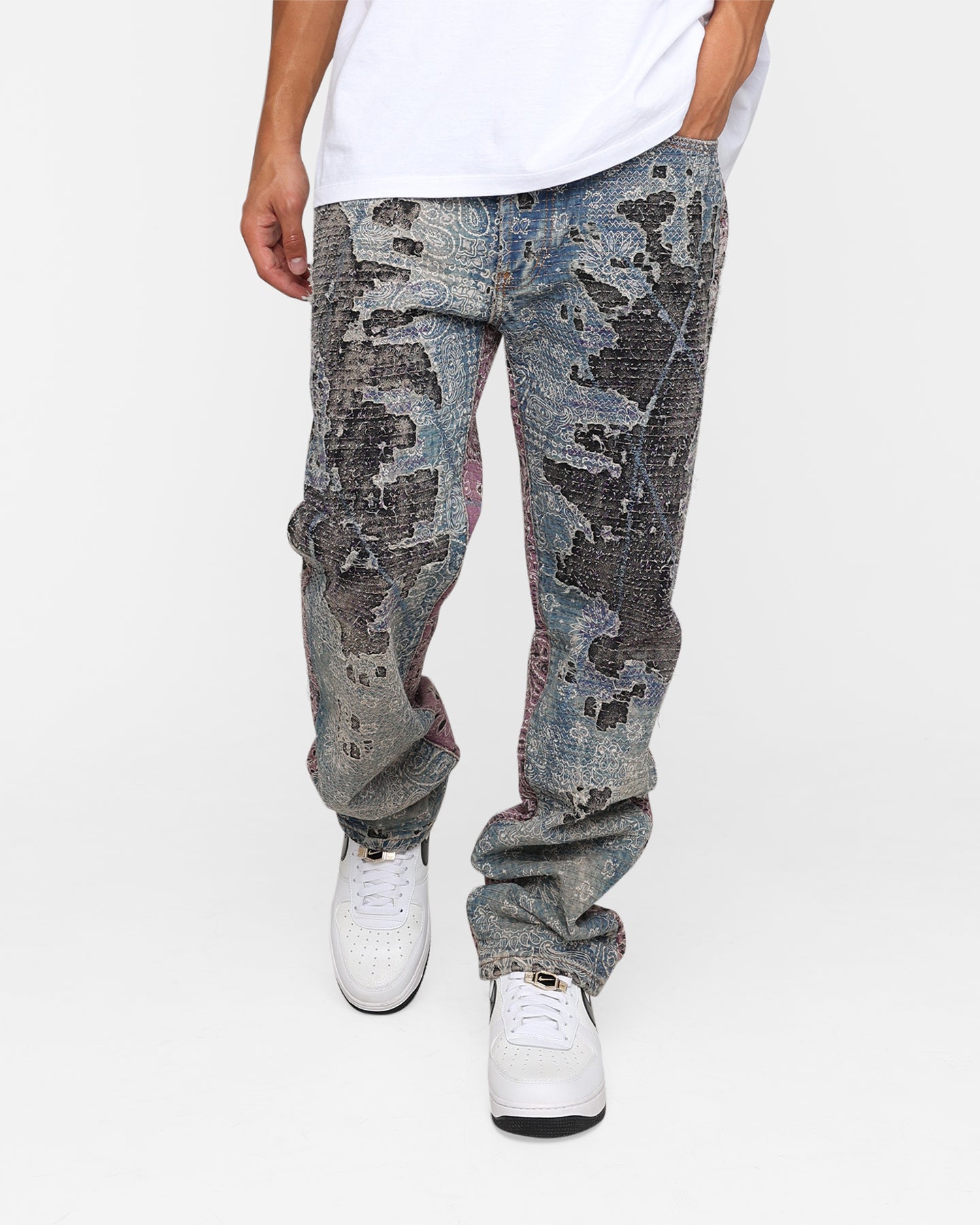 MNML V488 Boro Denim Jeans Multi、mySite、zt4zffjzw