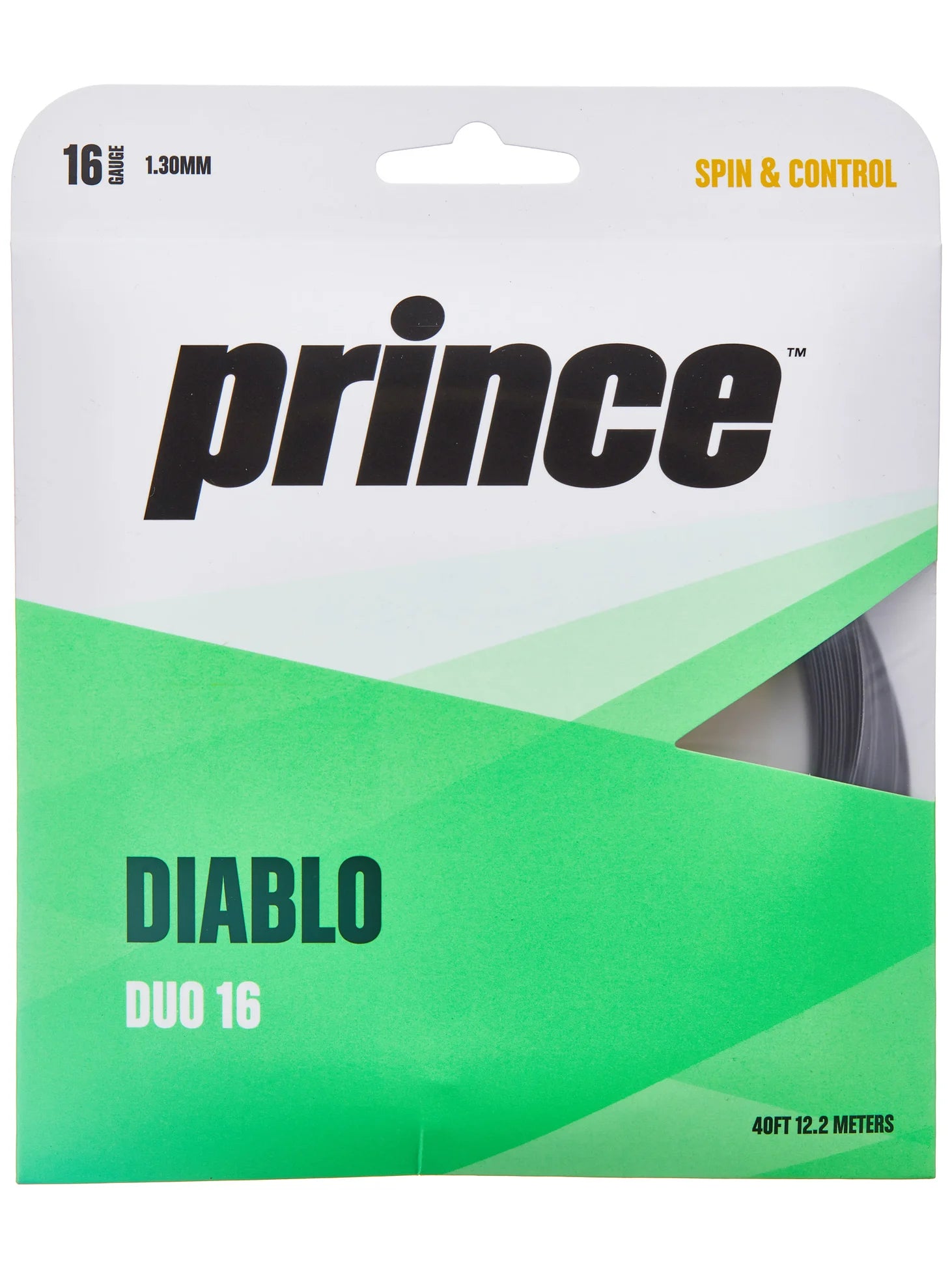 Prince Diablo Duo 17/1.25 Tennis String (Black/Silver)、mySite、neckold
