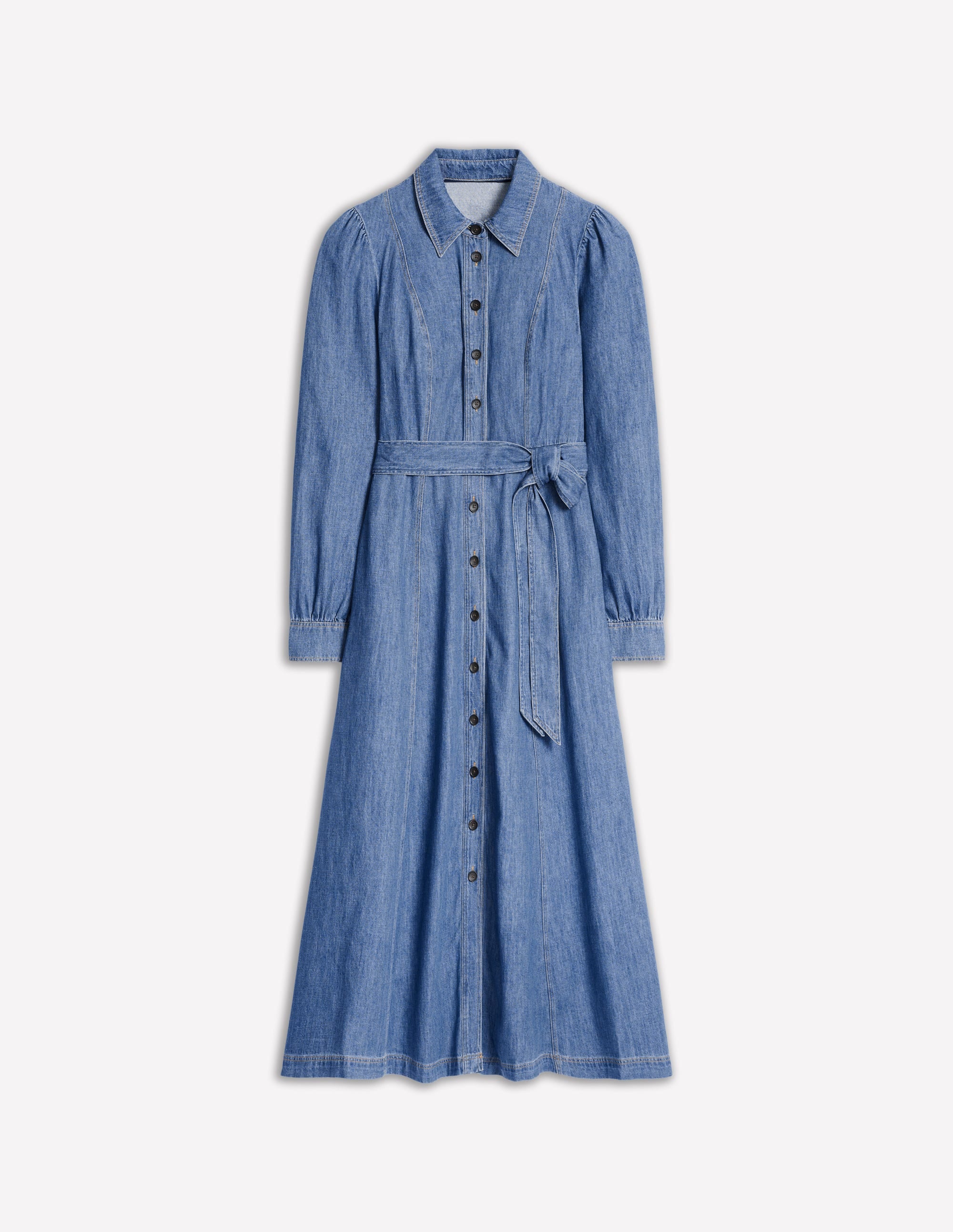  Aubrey Denim Midi Shirt Dress-Light Vintage Denim、mySite、ashleygrahame