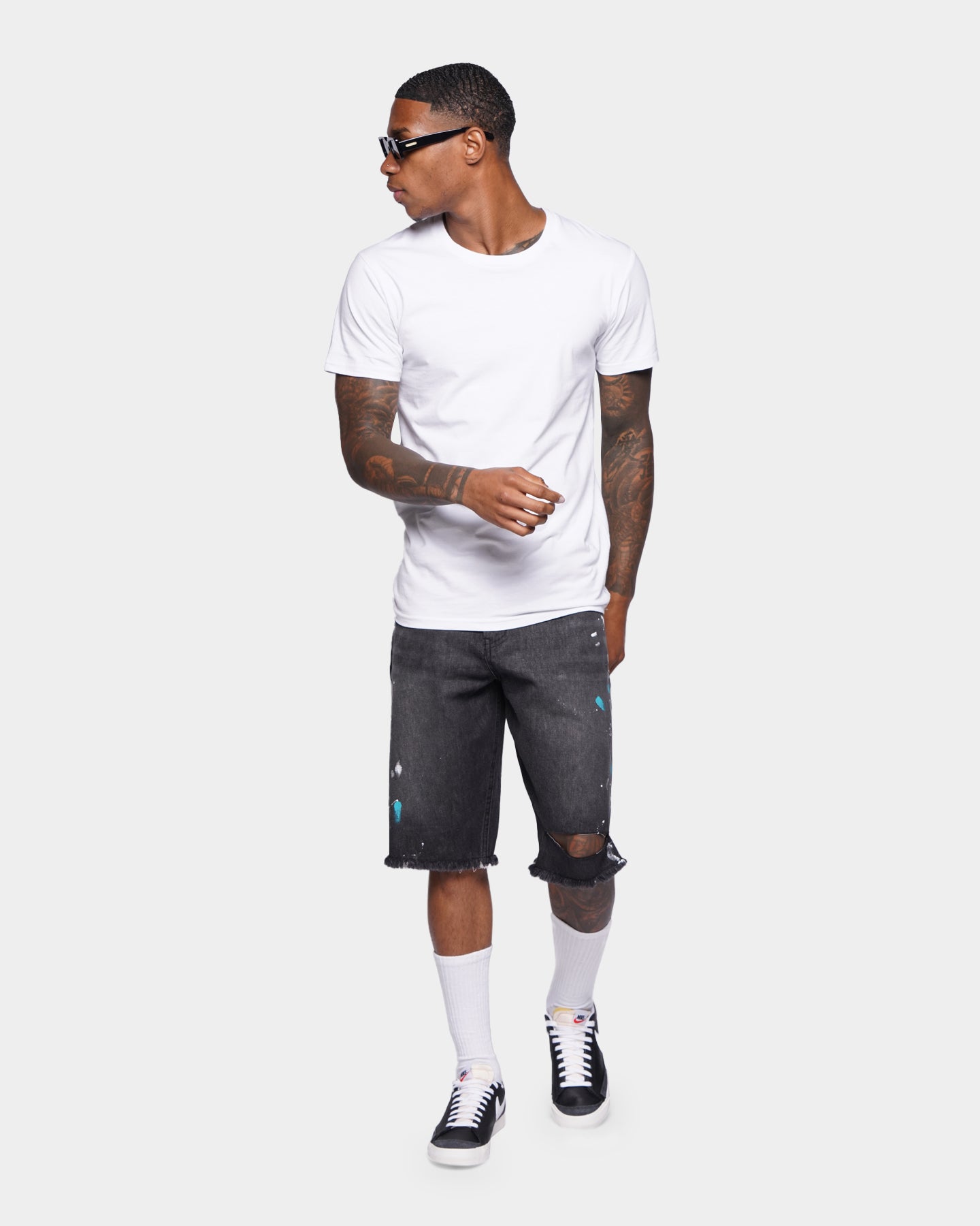 XXIII Wylie Paint Shorts Washed Black、mySite、zt4zffjzw