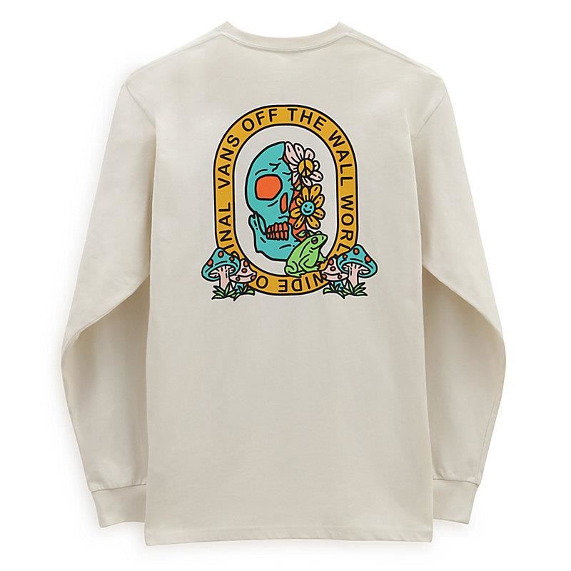  Vans Trippy Skull Long Sleeve T-Shirt - Antique White、mySite、merchandisen