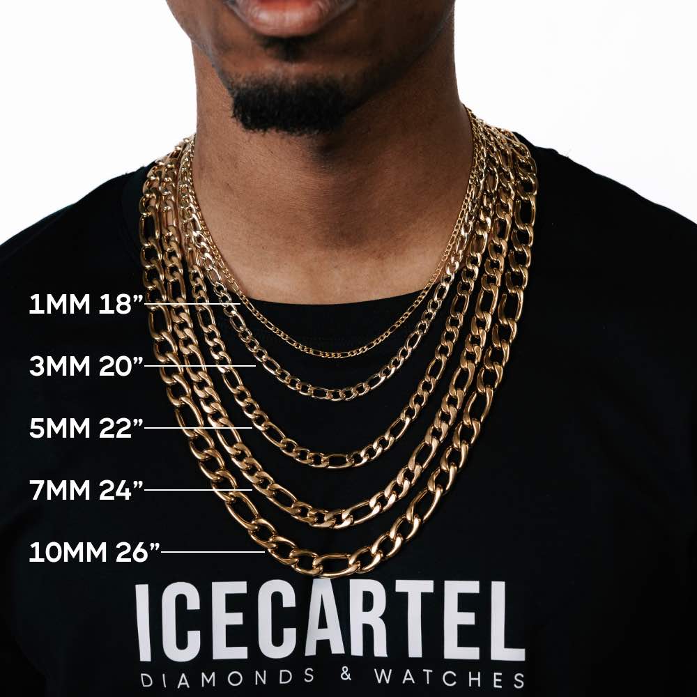 4MM Figaro Chain 14K Gold、mySite、hinf8tx79