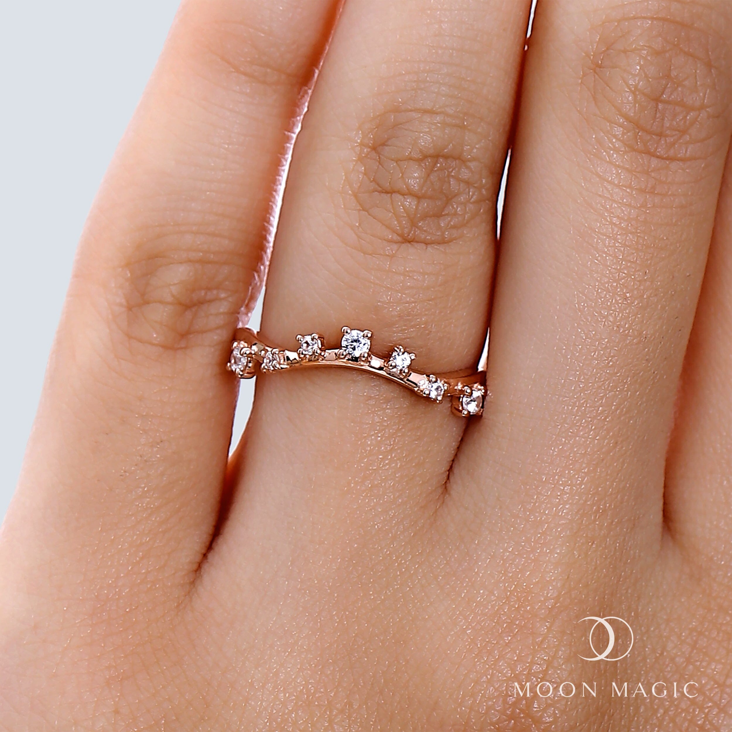 White Zircon Ring - Skyglow Band、mySite、hinf8tx79