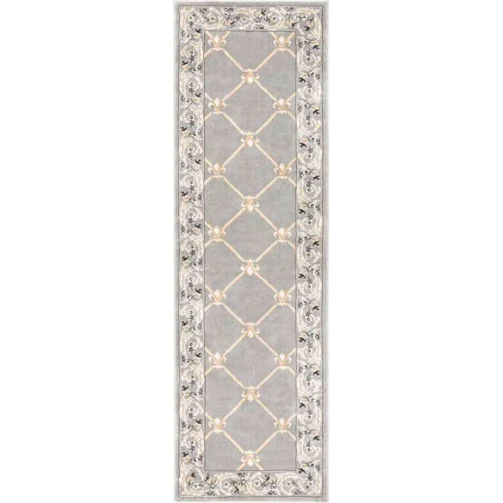 Fleur De Lis Grey Traditional Rug、mySite、gigharbornorthrealestate