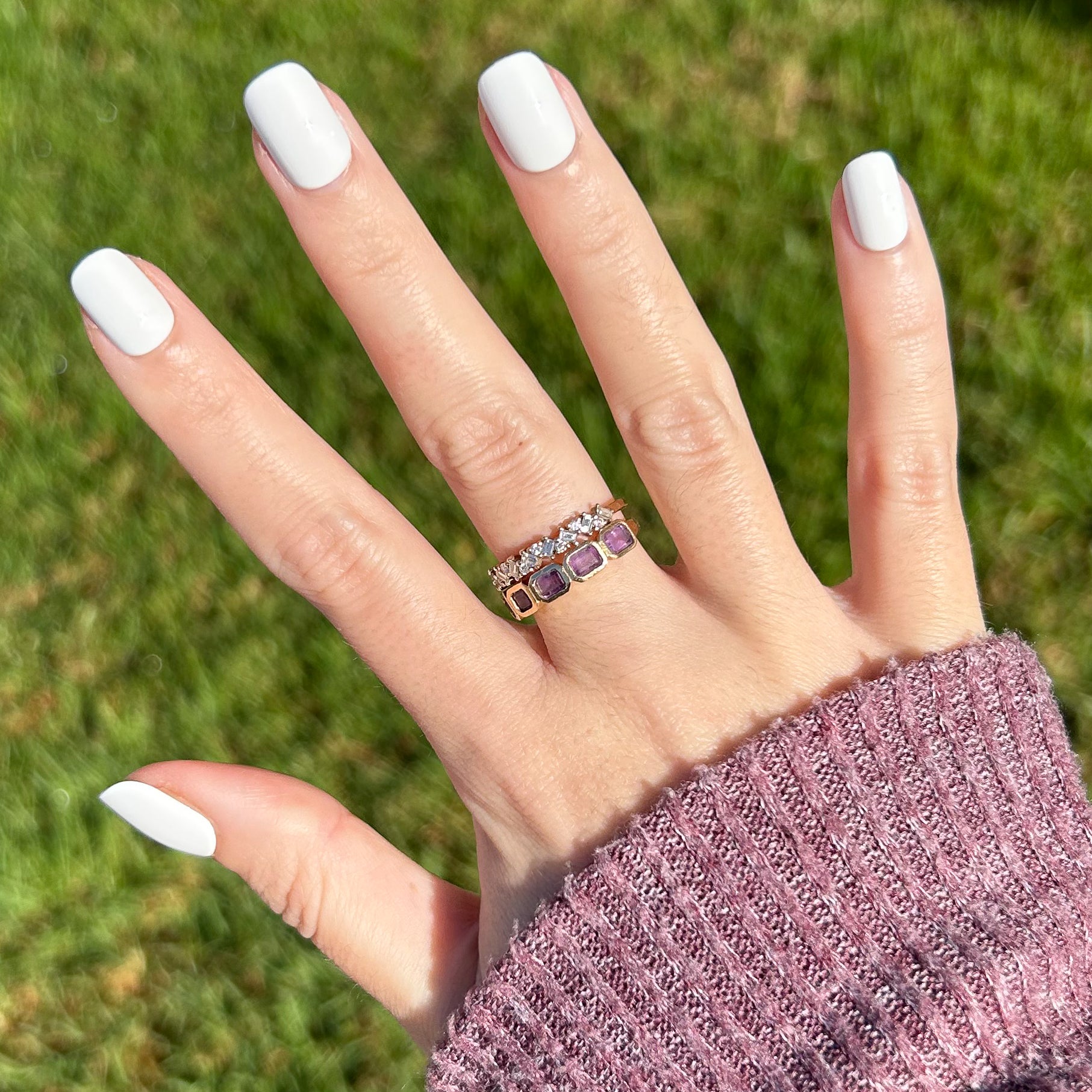 Swan | Extra Short | Squoval - Tab Press-On、mySite、solidvoid