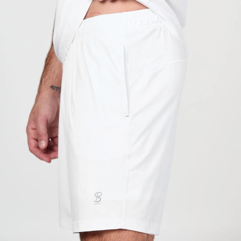 SB Sport Men's Vented 9 Short - White