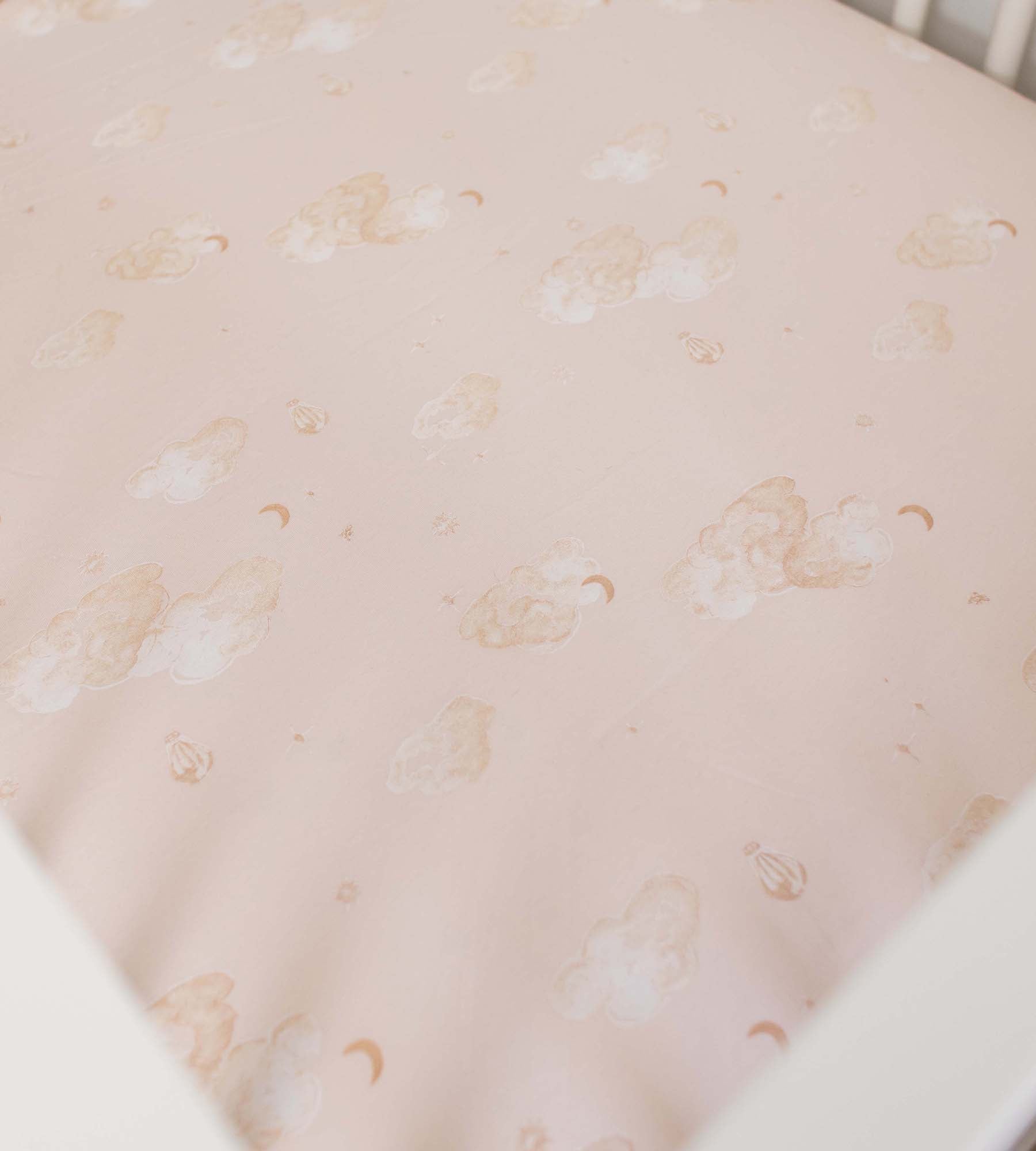 Good Night Sky Organic Cotton Crib Sheets Set of 2 - Ranunculus、mySite、g9winljtr