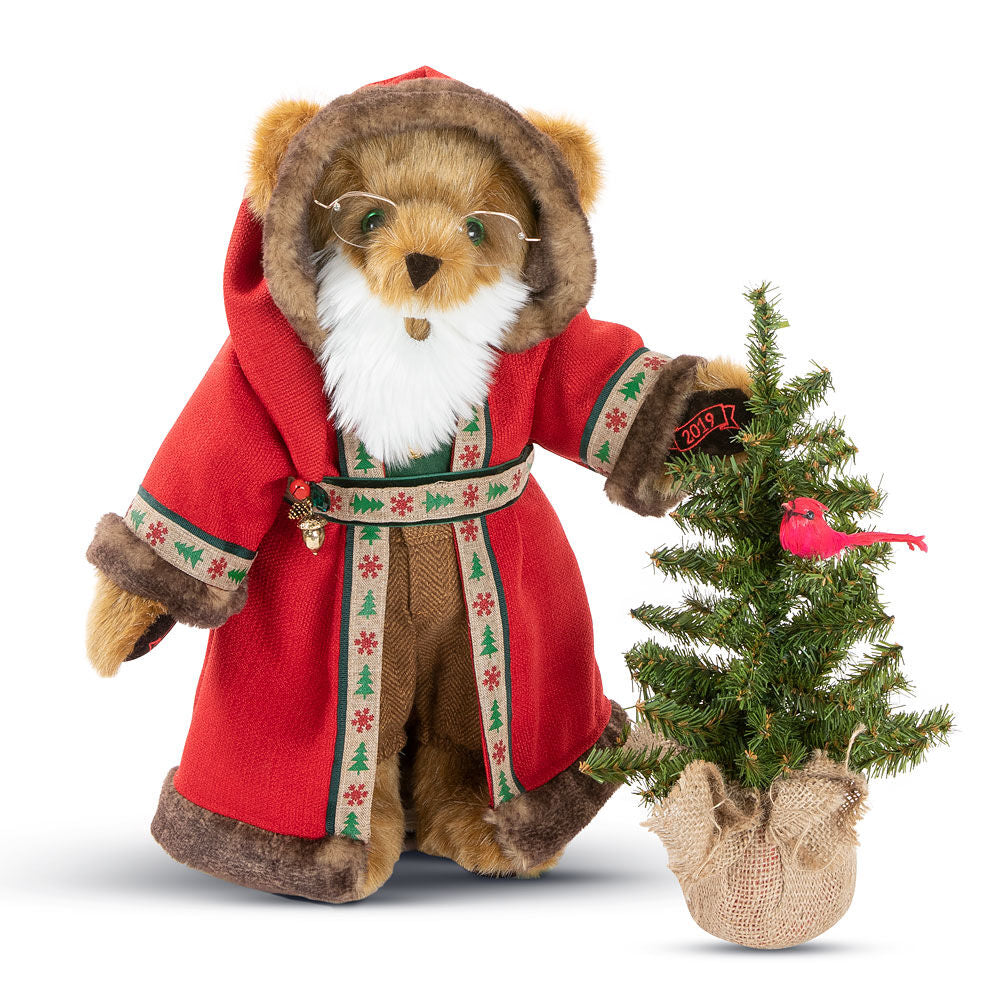 15 In. Limited Edition Woodland Santa Bear、mySite、g9winljtr