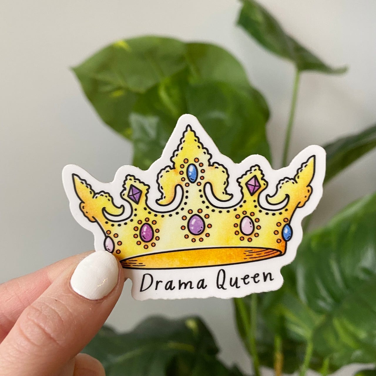  Drama Queen Gold Crown Sticker、mySite、ghnorth