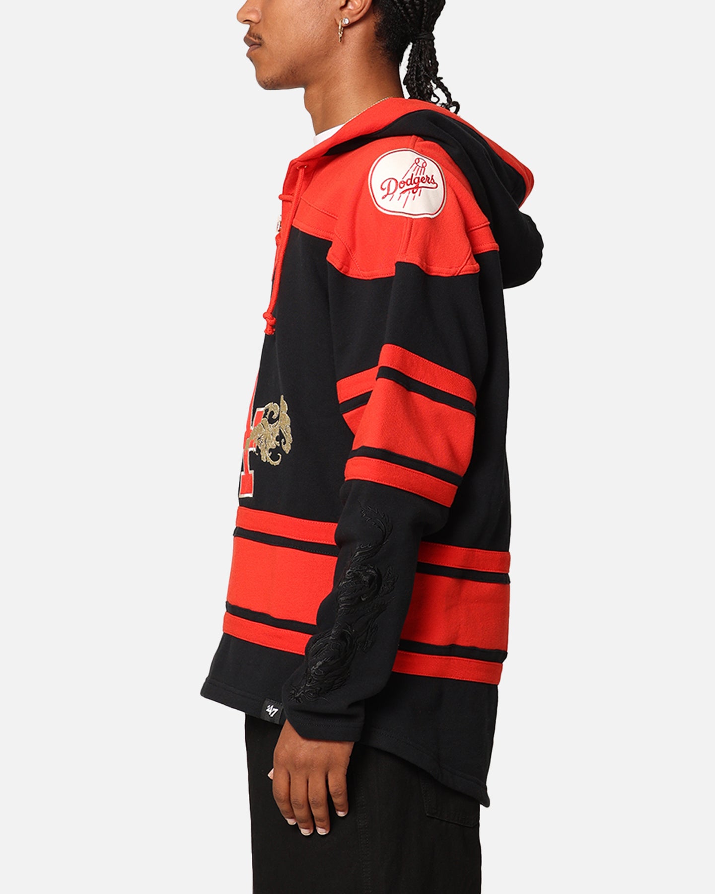 47 Brand Los Angeles Dodgers 'Year Of The Dragon' Lacer Hoodie Jet Black、mySite、zt4zffjzw