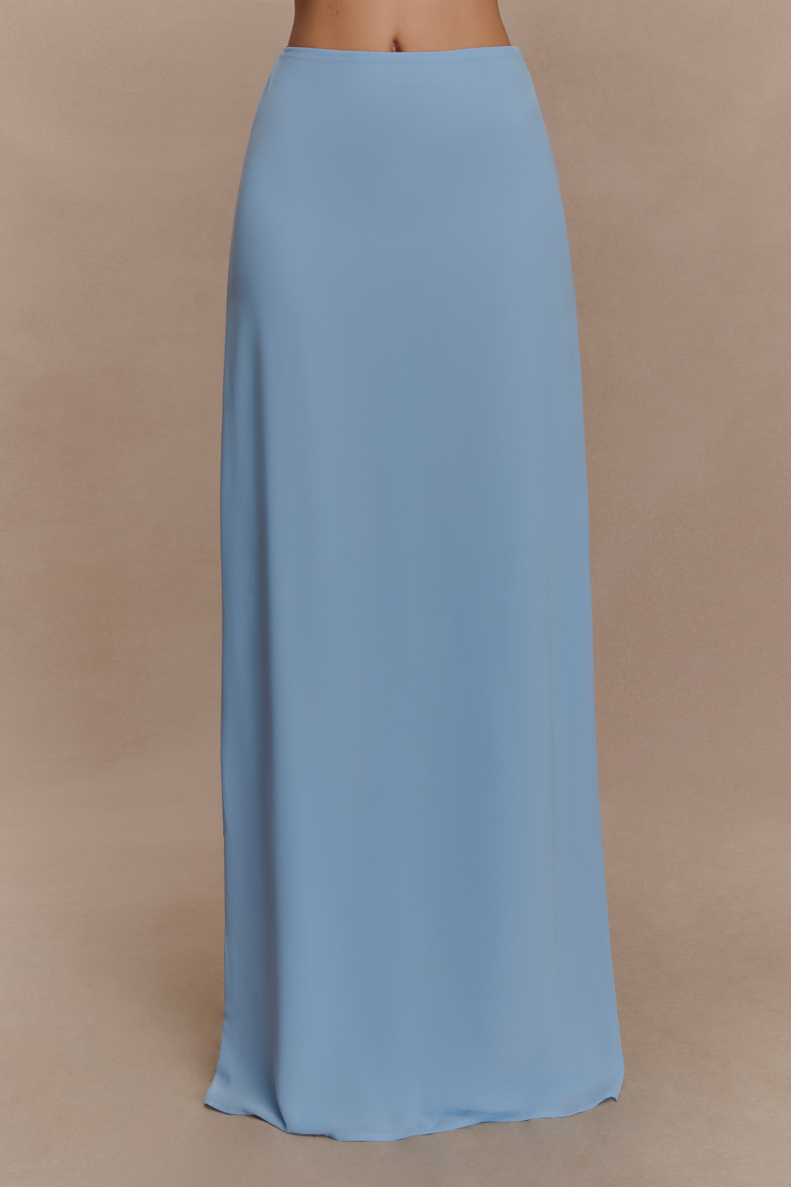 Katalina Chiffon Maxi Skirt - Sky Blue、mySite、solidvoid