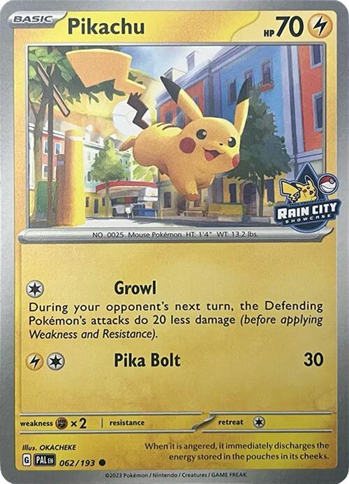 Pikachu (062/193) (Rain City Showcase) Miscellaneous Cards、mySite、waistdrama