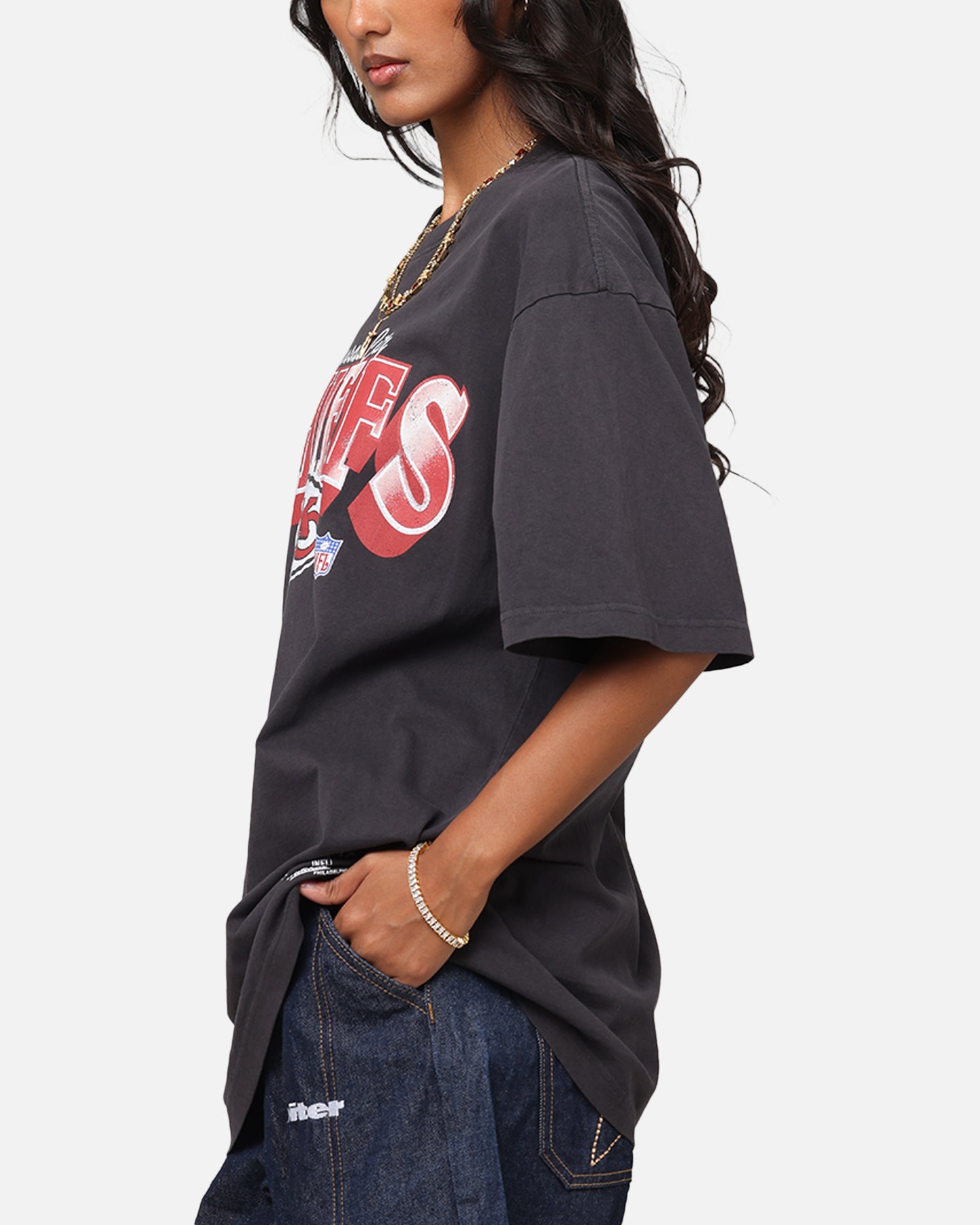 Mitchell & Ness Kansas City Chiefs Arch T-Shirt Faded Black、mySite、zt4zffjzw