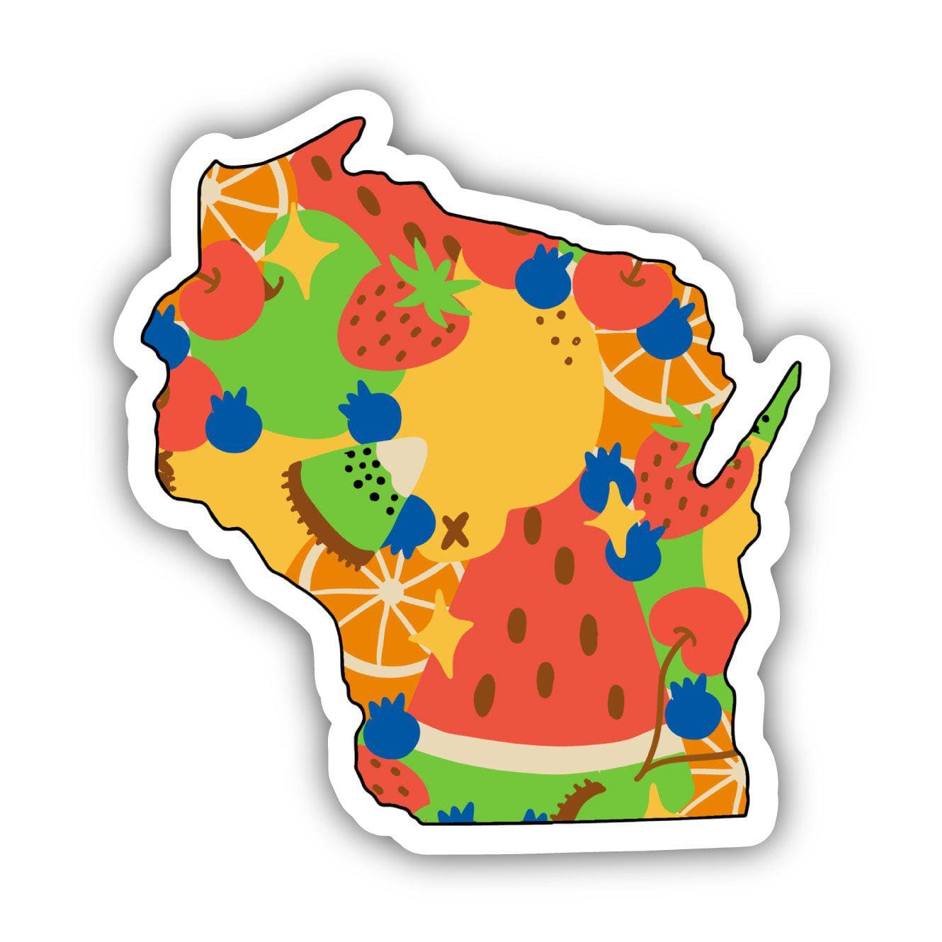 Wisconsin Fruit Pattern Sticker、mySite、elrpsem3k