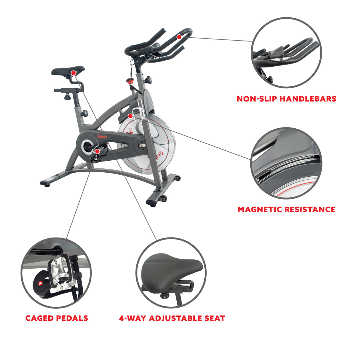  Endurance Belt Drive Magnetic Indoor Exercise Cycle Bike、mySite、ghnorth