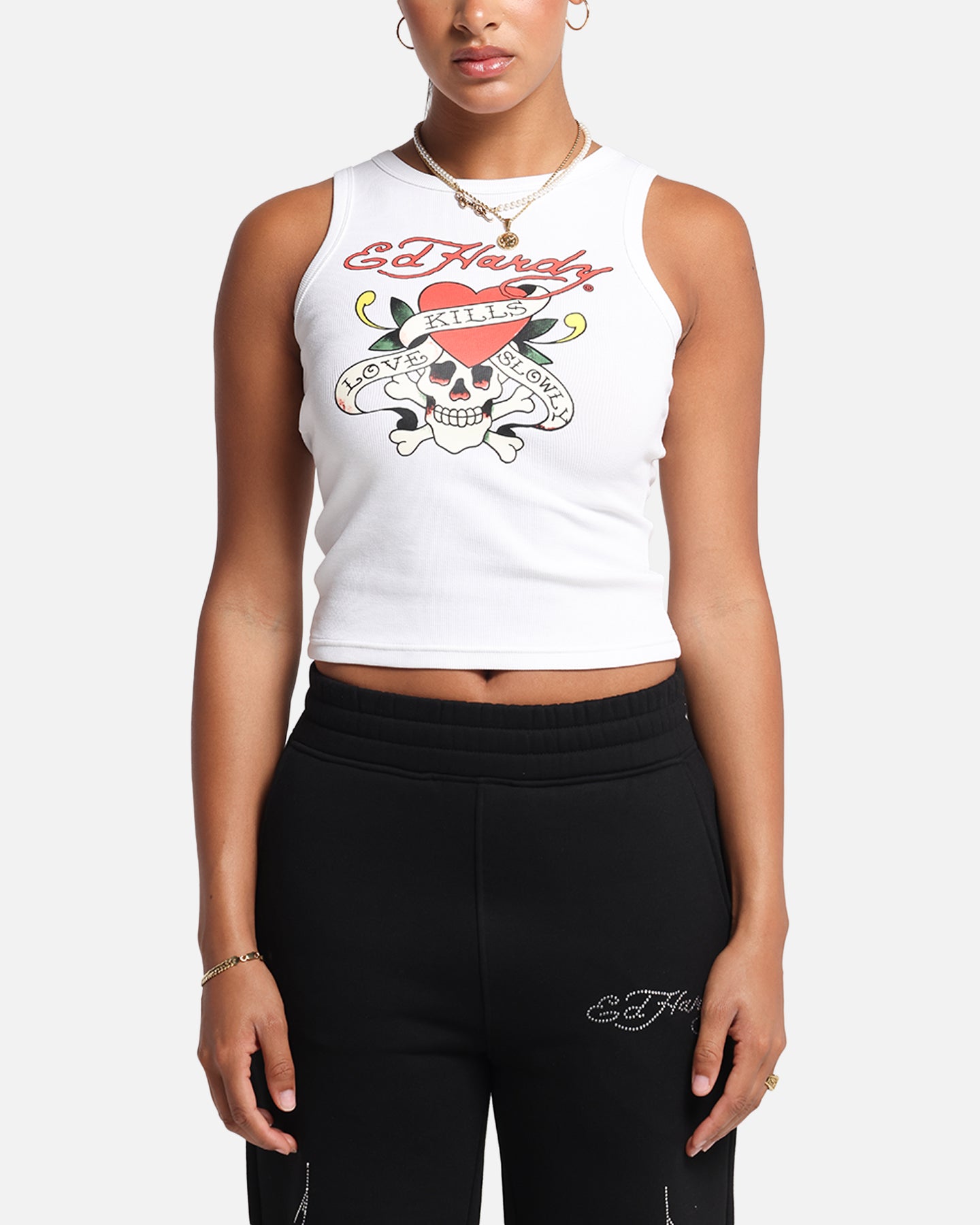Ed Hardy Women's Love Kills Tank White、mySite、zt4zffjzw