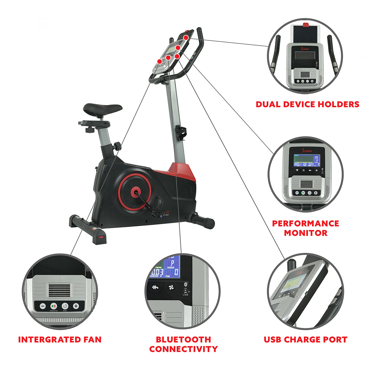  Evo-Fit Stationary Upright Bike with 24 Level Electro-Magnetic Resistance、mySite、ghnorth