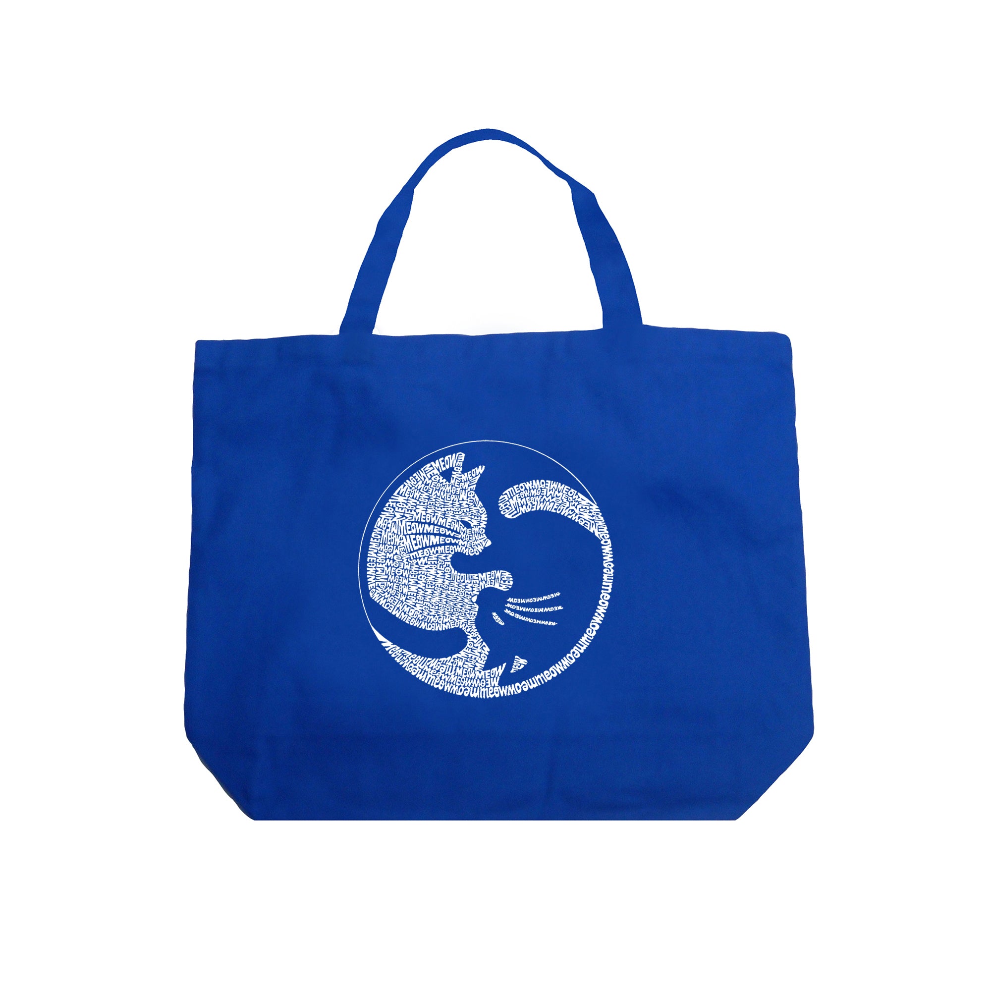 Yin Yang Cat - Large Word Art Tote Bag、mySite、camillekostekn