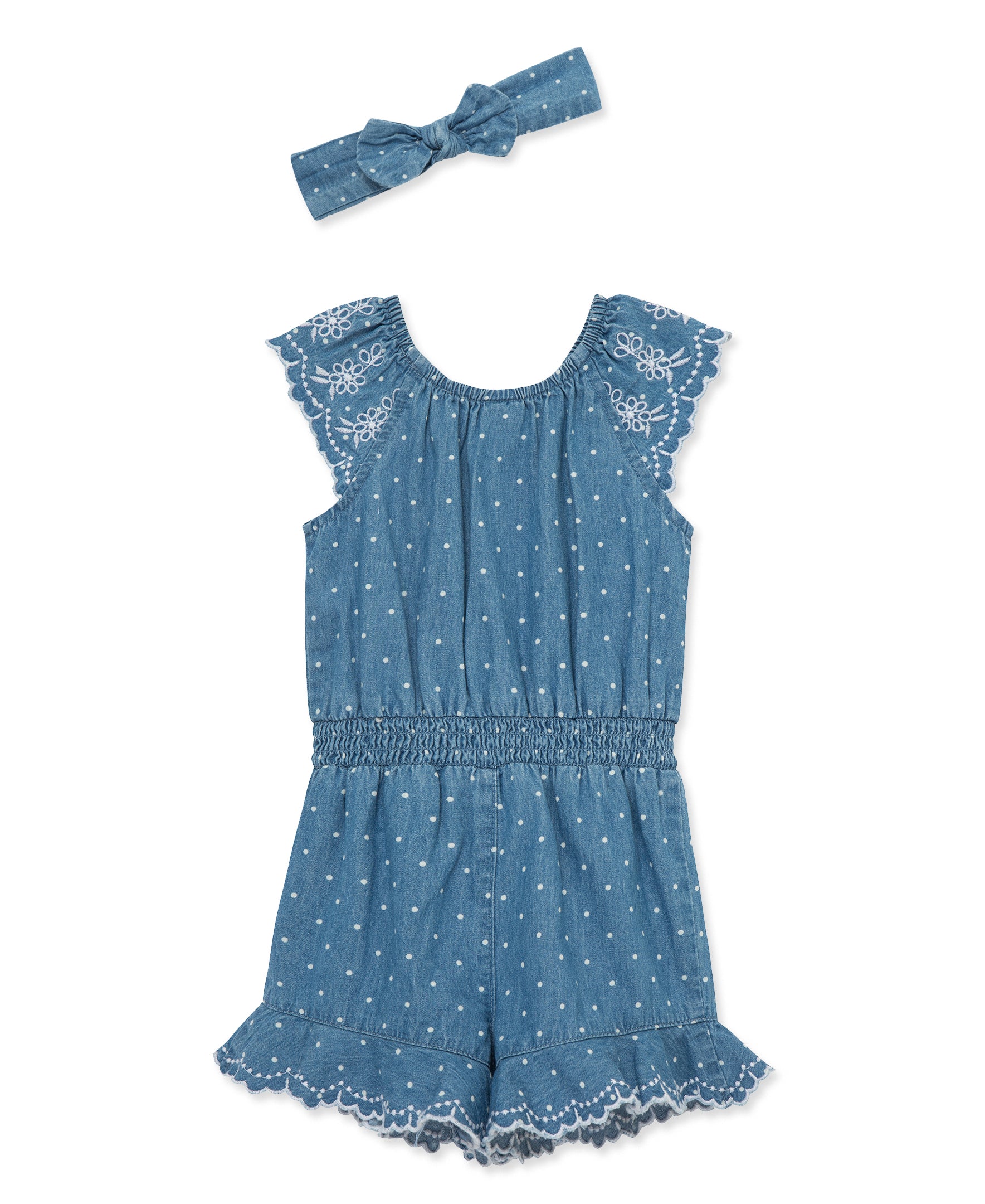  Chambray Woven Romper & Headband (2T-4T)、mySite、layawaytickets