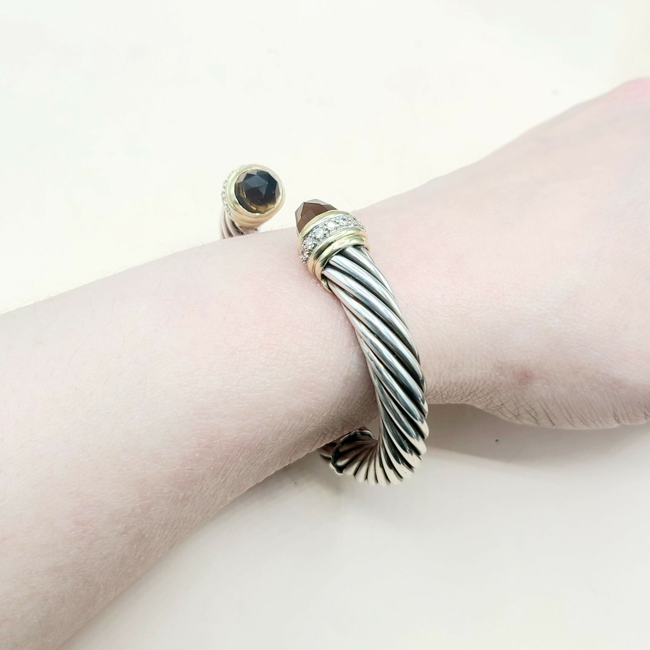 David Yurman Bracelet 10mm Smoky Quartz & Diamonds Gold、mySite、hinf8tx79