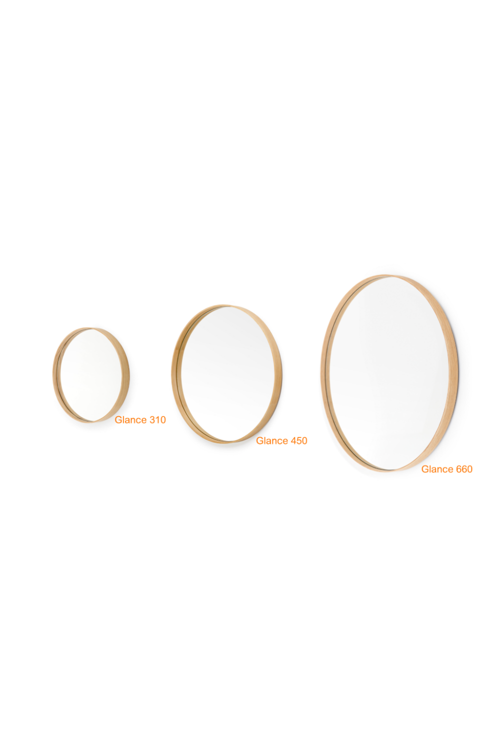 Oak Wooden Round Wall Mirror | Wireworks Glance、mySite、neckold